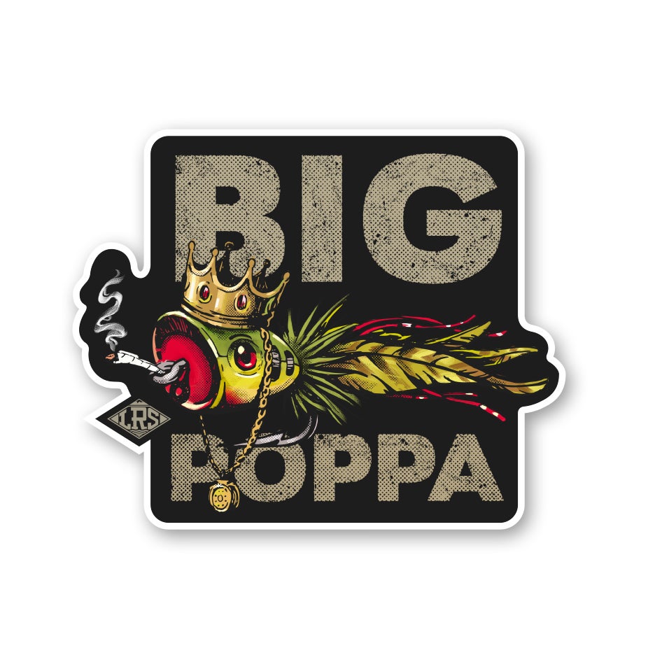 LRS Sticker - Big Poppa – Out Fly Fishing