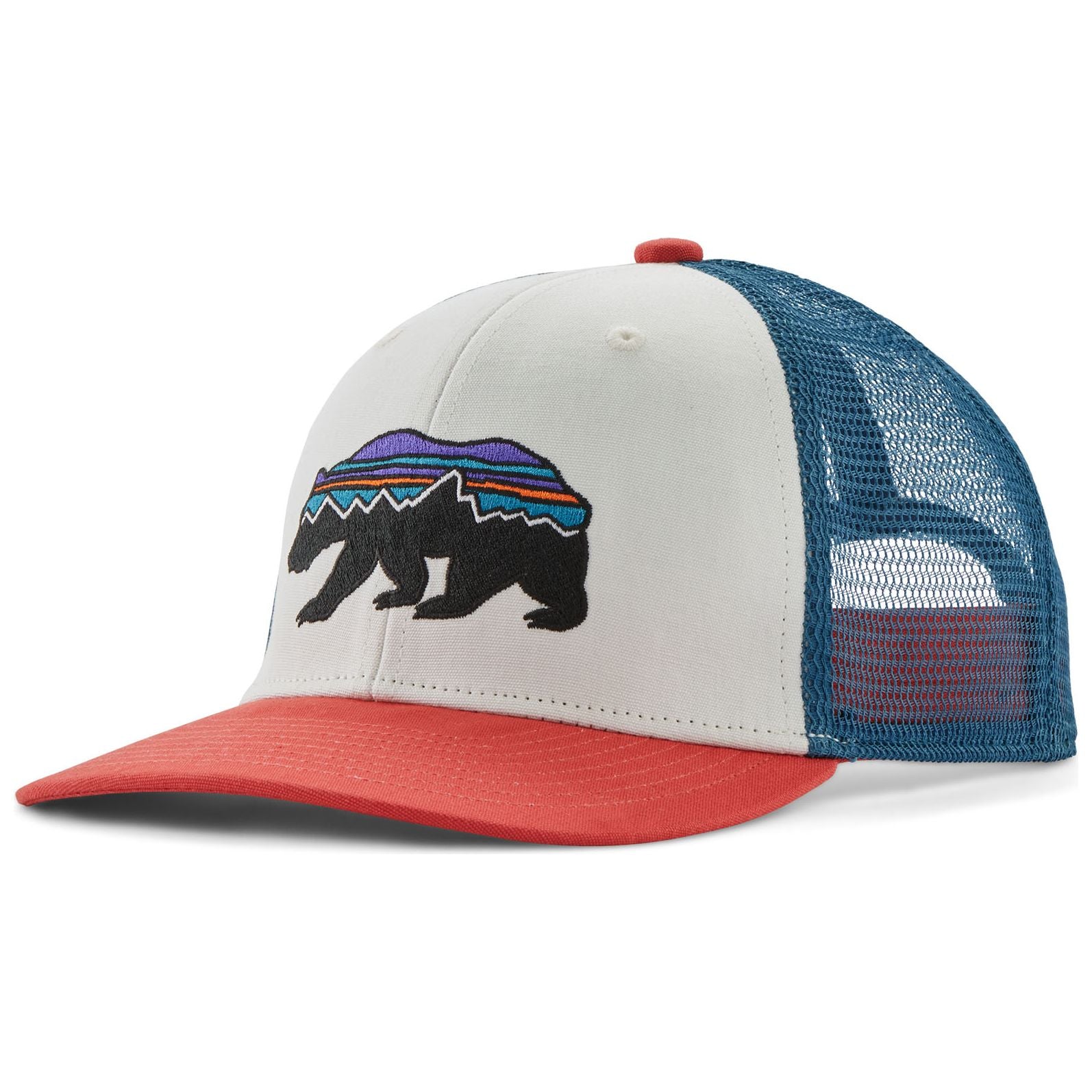 Patagonia Kid's Trucker Hat Fitz Roy Bear: Birch White