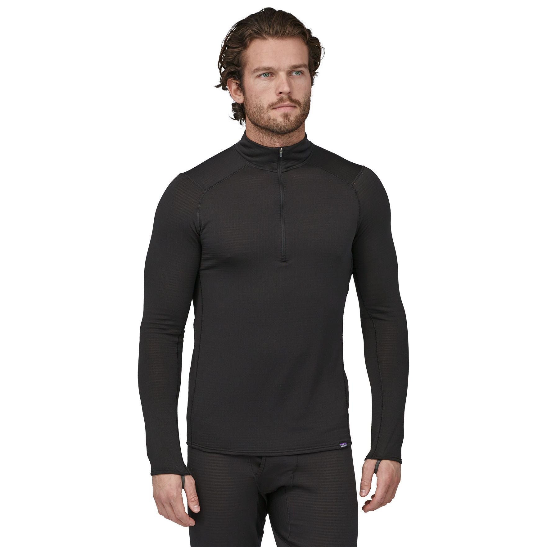 Patagonia Men's Capilene Thermal Weight Zip Neck Black Image 03