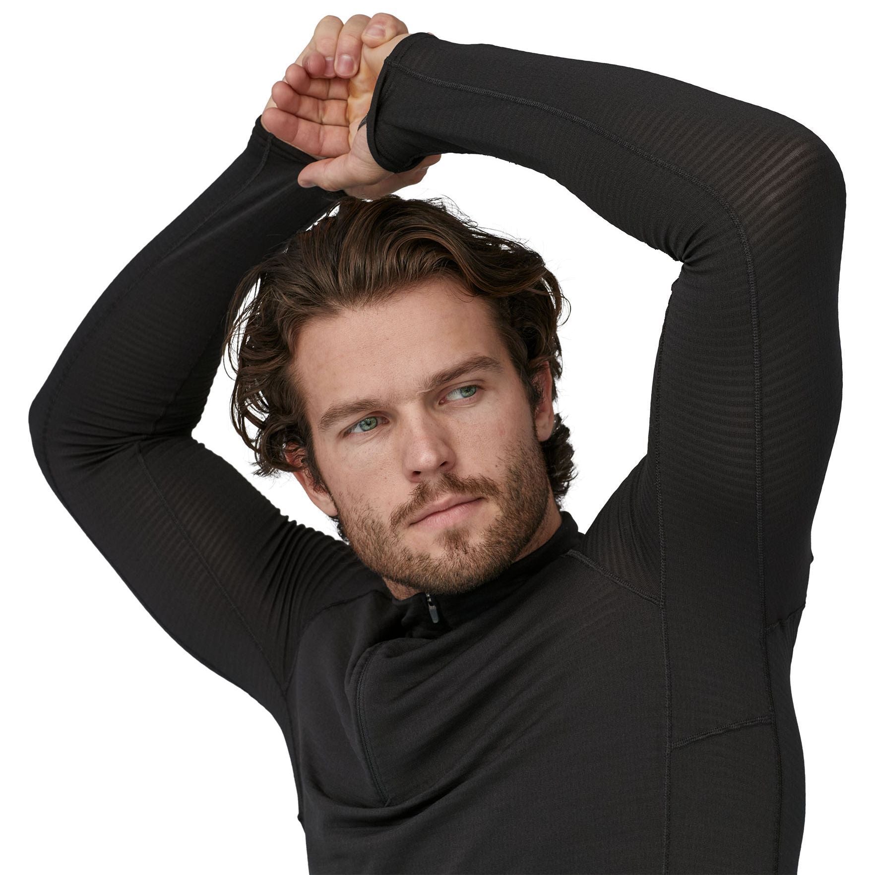 Patagonia Men's Capilene Thermal Weight Zip Neck Black Image 05