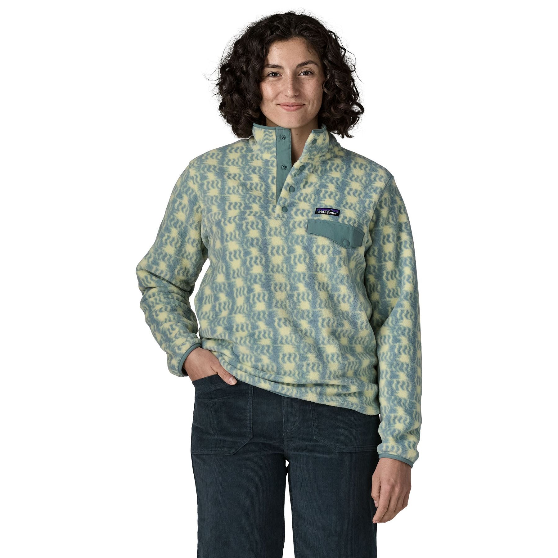Patagonia Women's Lightweight Synch Snap-T Pullover Sun Quilt: Blue Sage Image 02
