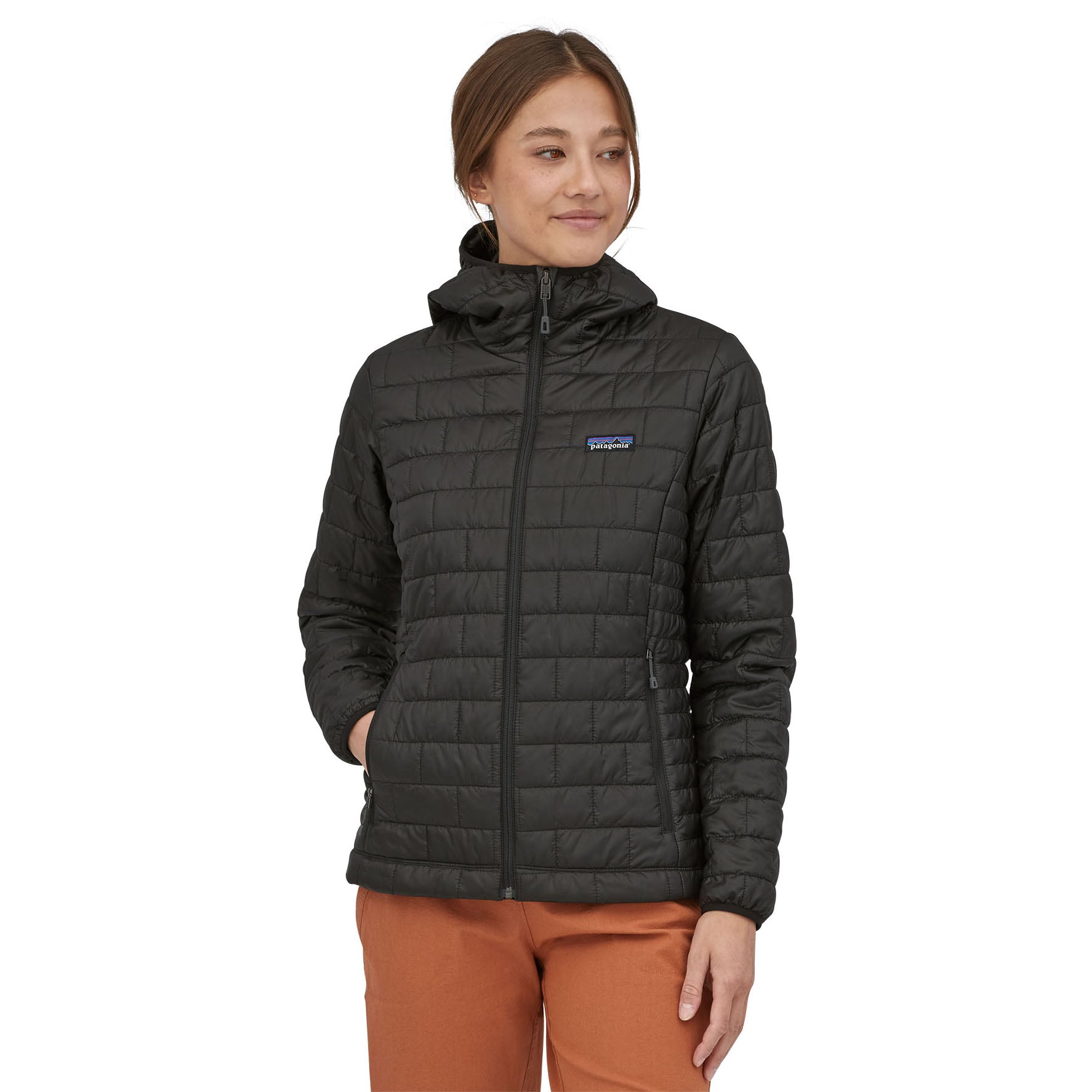 Patagonia Women's Nano Puff Hoody Black Image 04