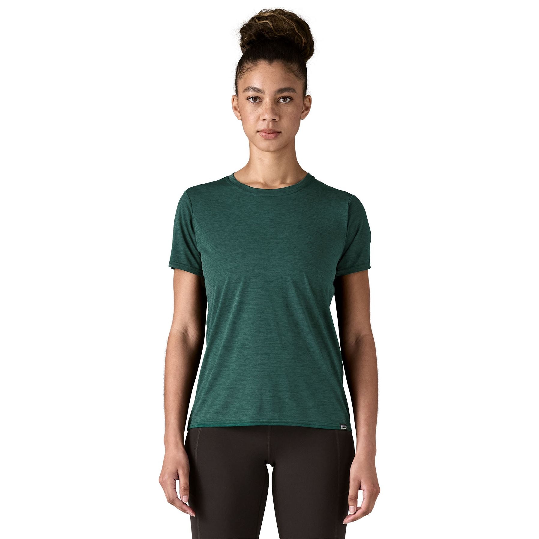 Patagonia Women's Capilene Cool Daily Shirt Cascade Green - Light Cascade Green X-Dye Image 03