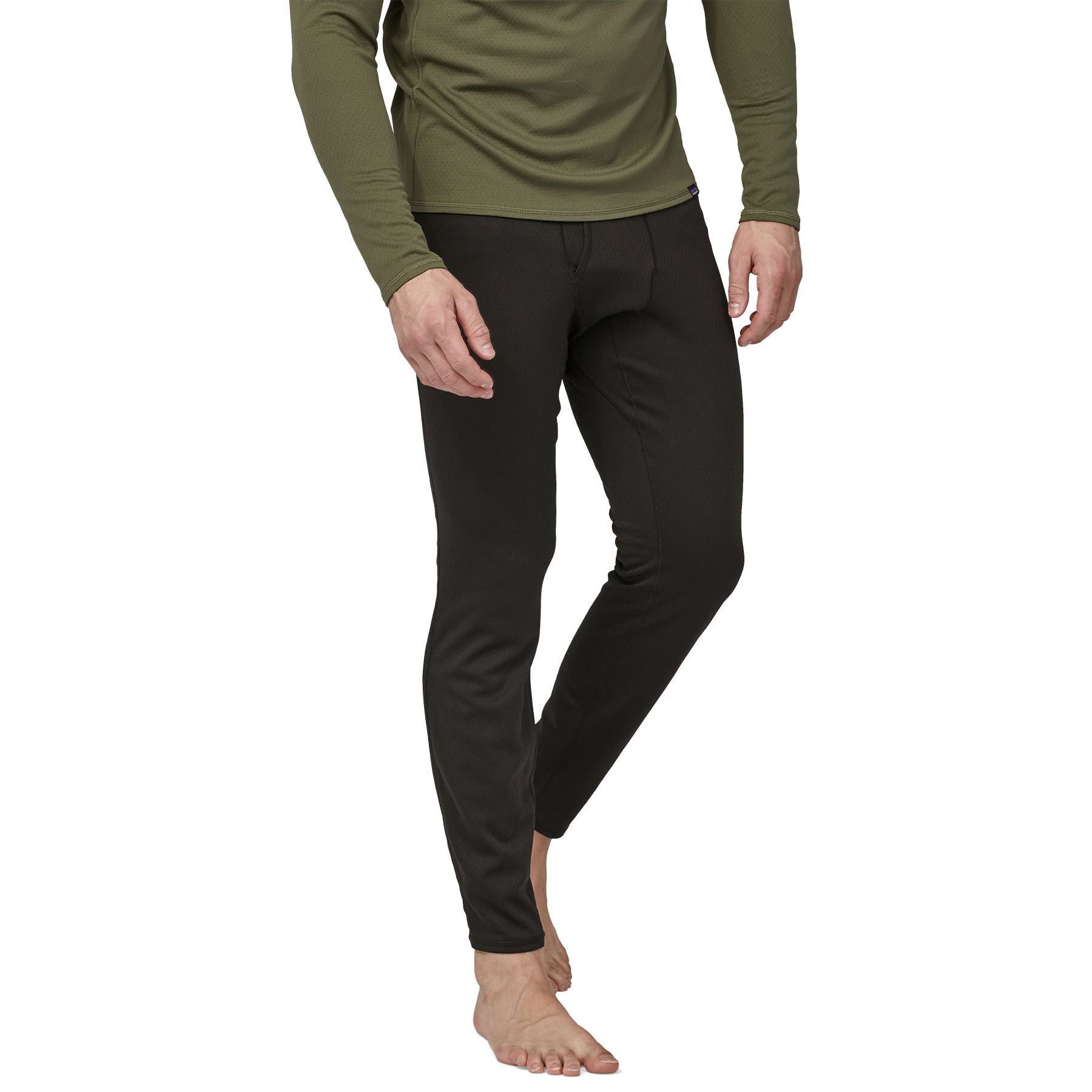 Patagonia Men's Capilene Midweight Bottoms Black Image 04
