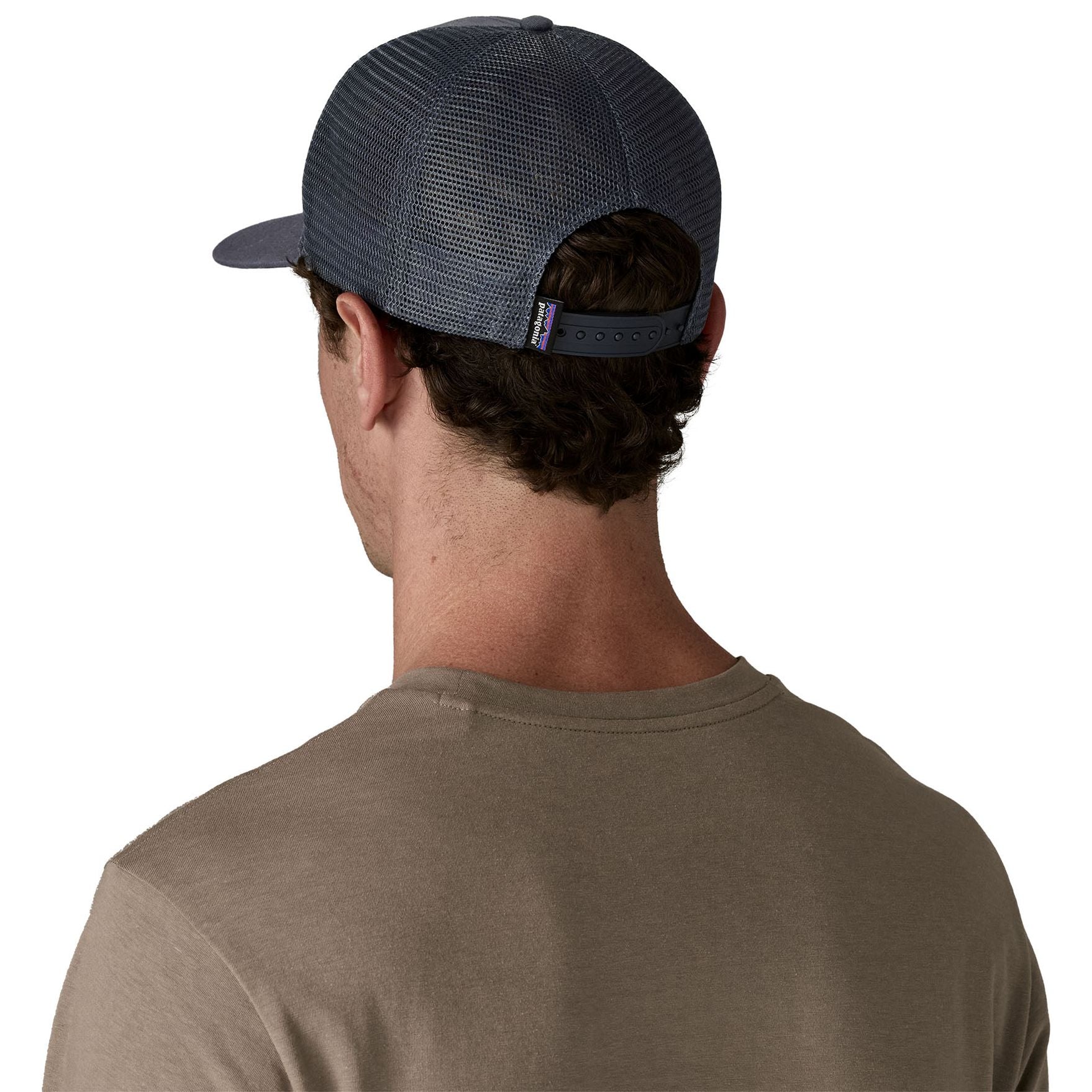Patagonia Take a Stand Trucker Hat Casting Logo: Smolder Blue
