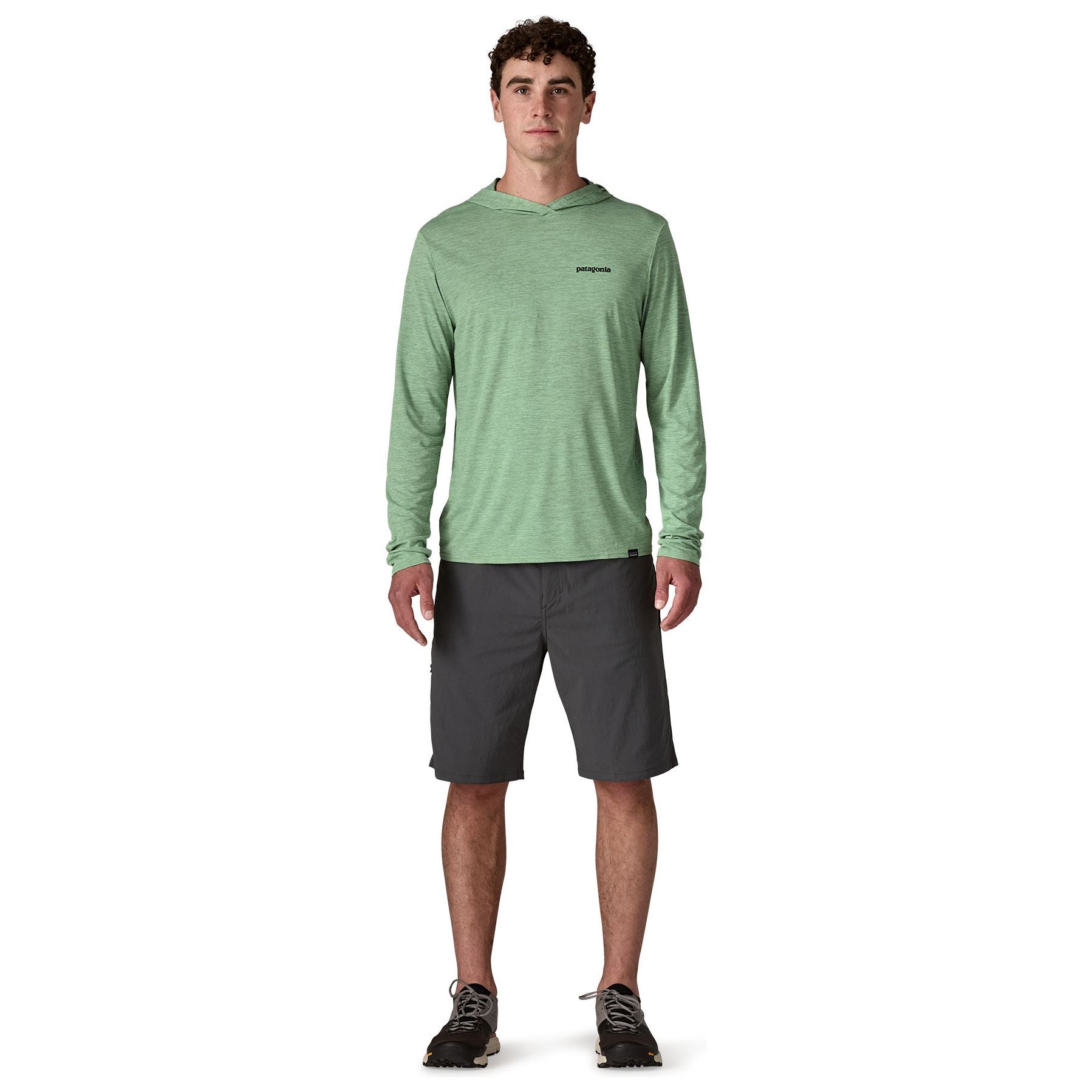 Patagonia Men's Capilene Cool Daily Graphic Hoody Fitz Roy Trout: Ellwood Green X-Dye Image 03