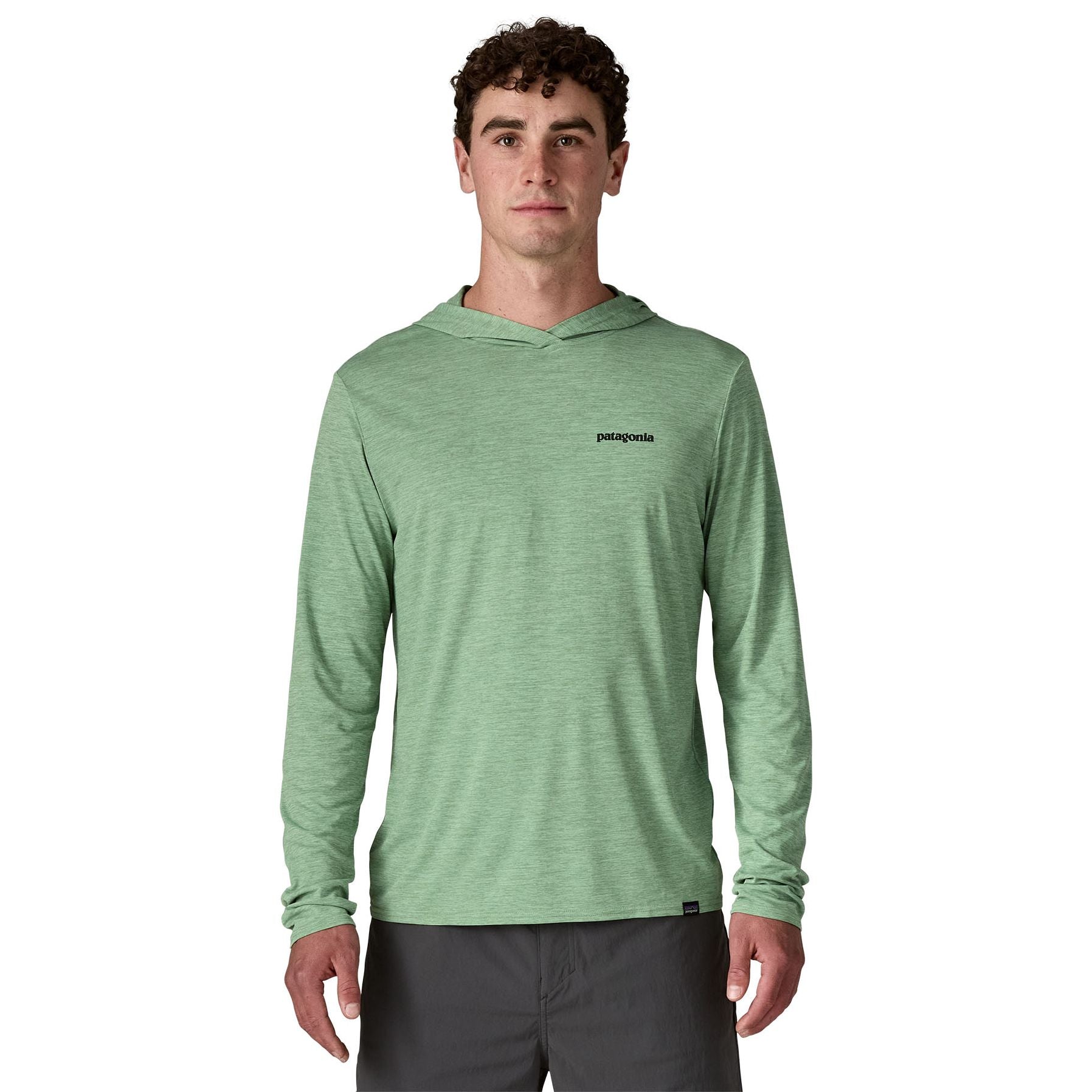 Patagonia Men's Capilene Cool Daily Graphic Hoody Fitz Roy Trout: Ellwood Green X-Dye Image 04