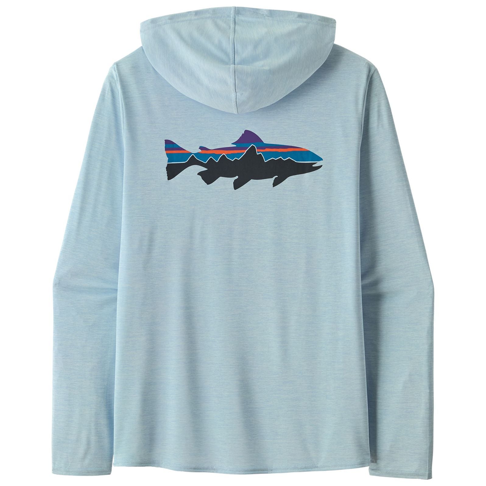 Patagonia Men's Capilene Cool Daily Graphic Hoody Fitz Roy Trout: Fleck Blue Image 01
