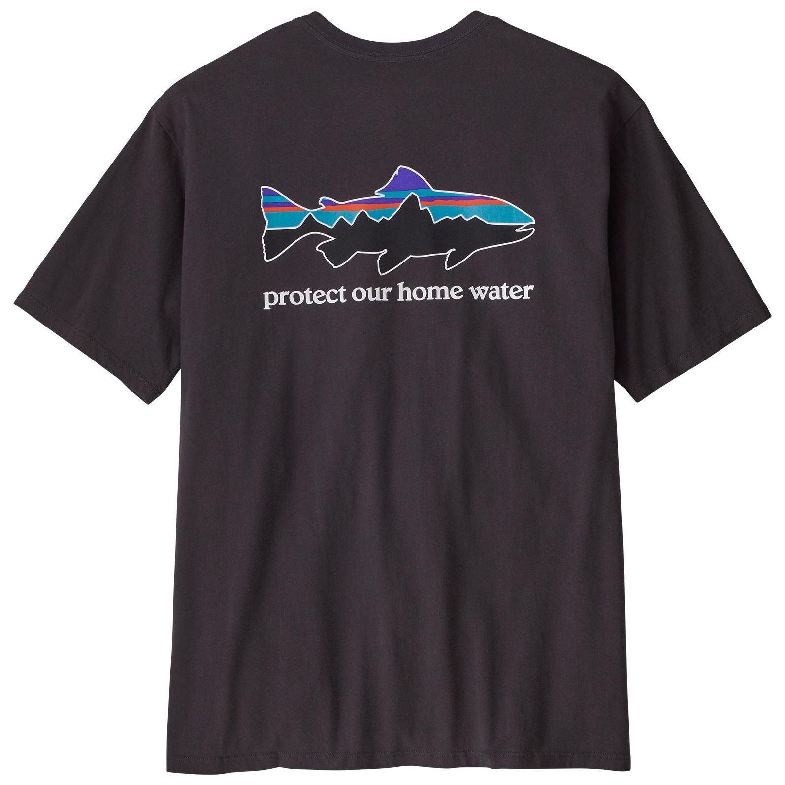 Patagonia Men's Home Water Trout Organic T-Shirt Ink Black Image 01