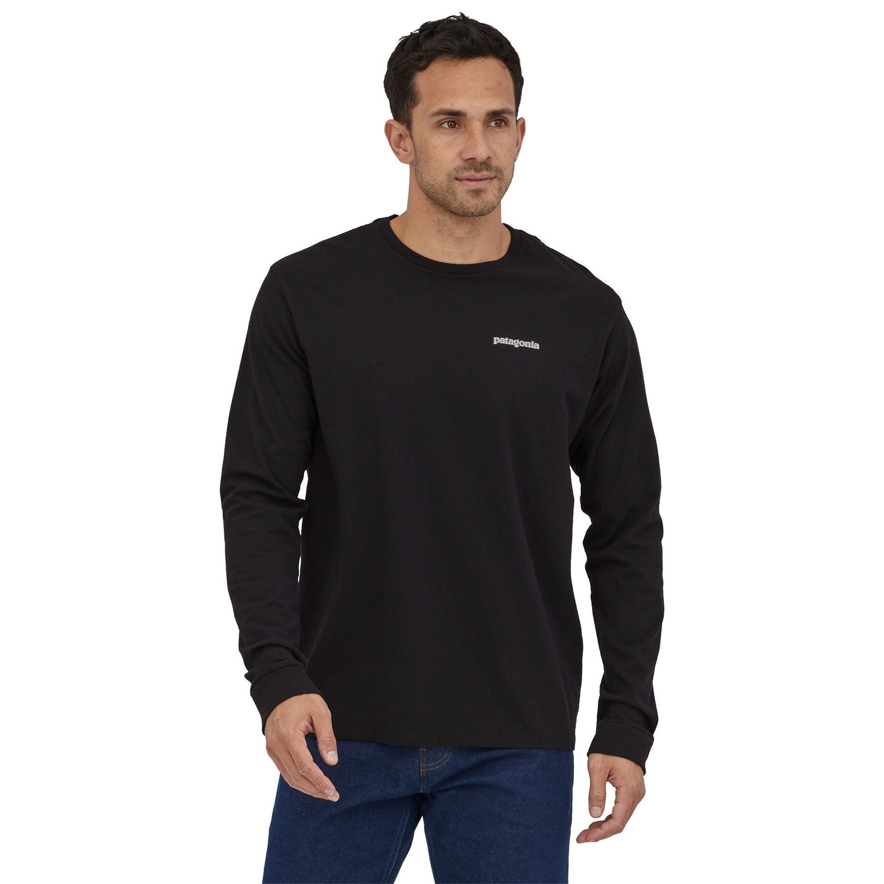 Patagonia Men's Long-Sleeved Home Water Trout Responsibili-Tee Black Image 04
