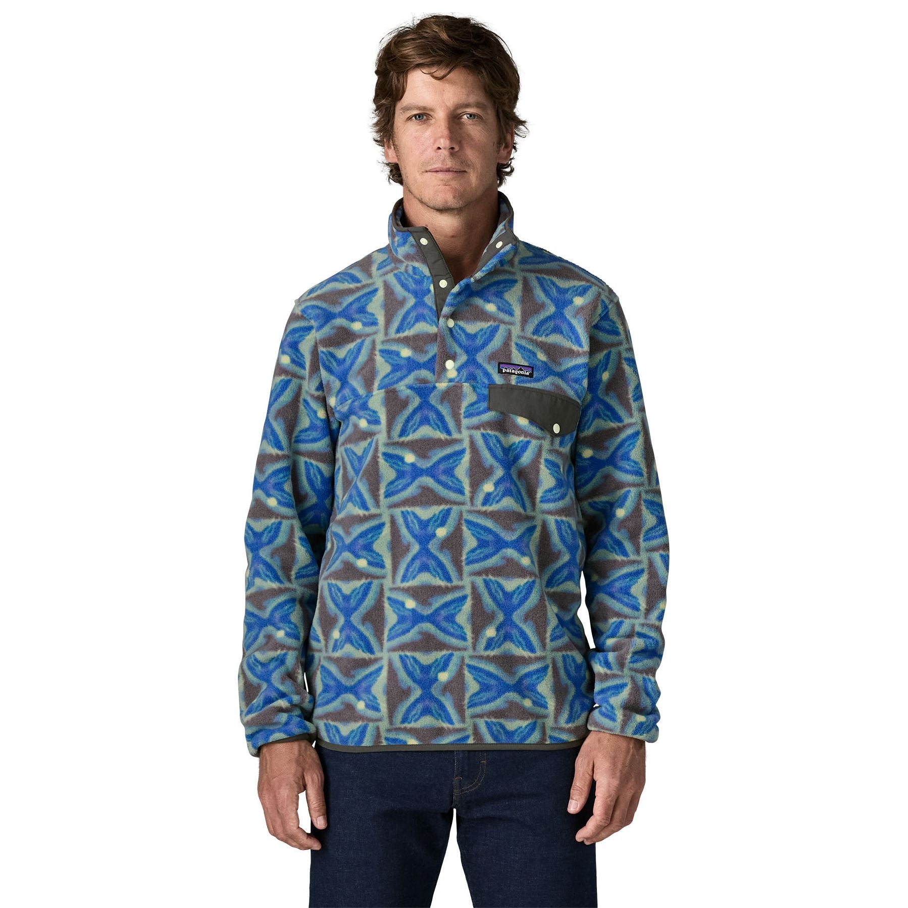 Patagonia Men's Lightweight Synch Snap-T Pullover Deep Freeze: Forge Grey Image 02