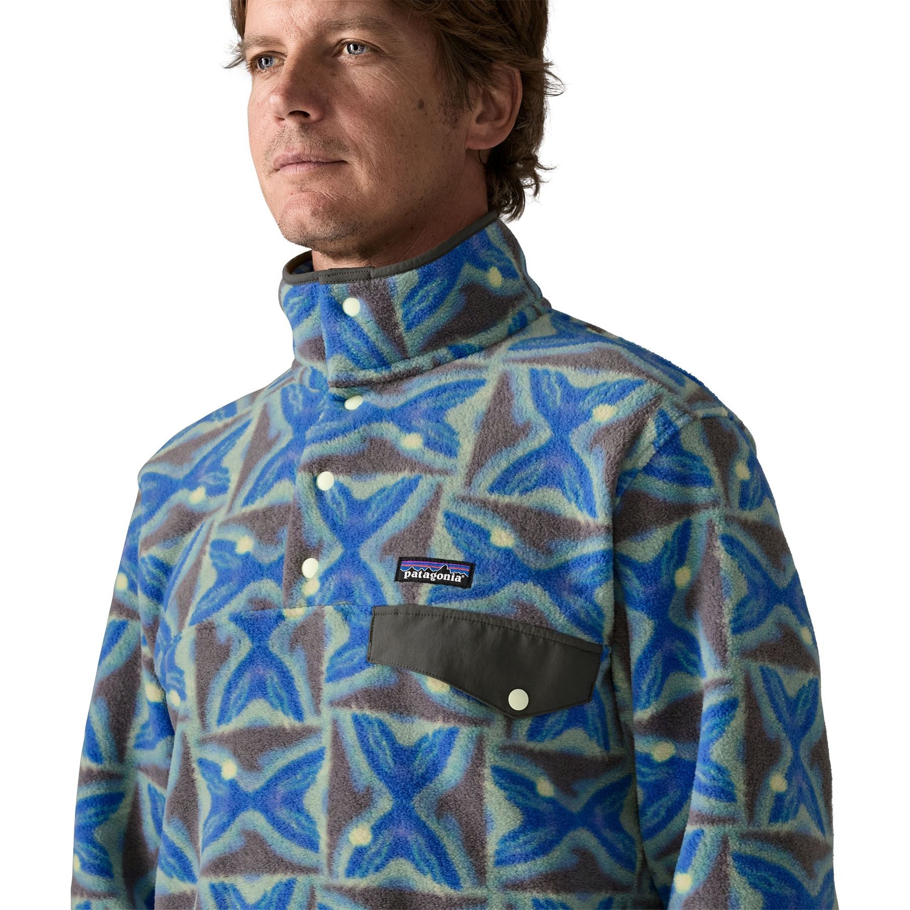 Patagonia Men's Lightweight Synch Snap-T Pullover Deep Freeze: Forge Grey Image 06