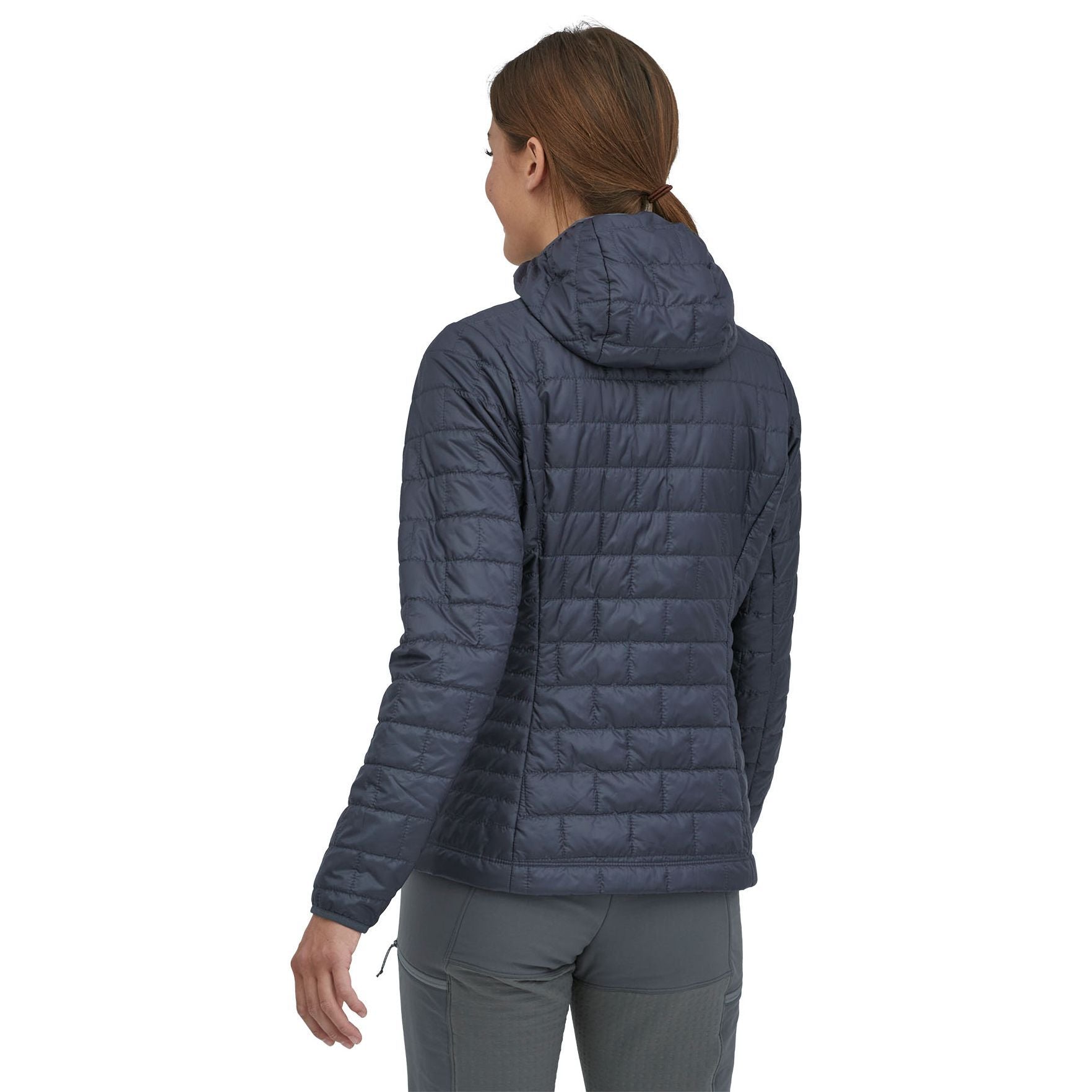 Patagonia Women's Nano Puff Fitz Roy Trout Hoody Smolder Blue Image 04