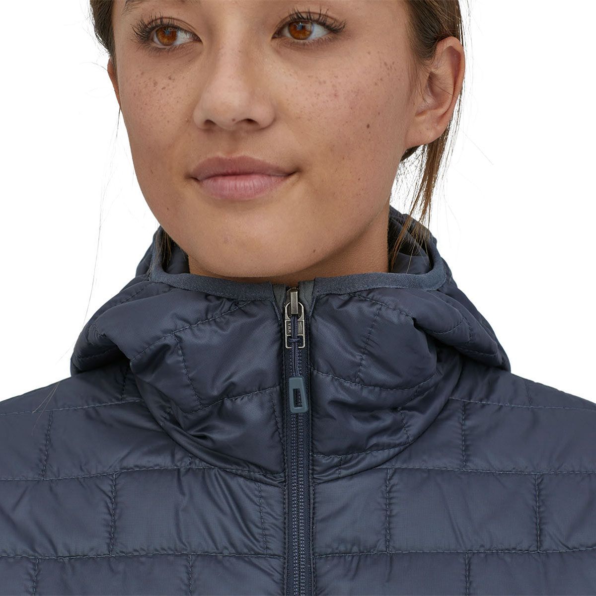 Patagonia Women's Nano Puff Fitz Roy Trout Hoody Smolder Blue Image 05
