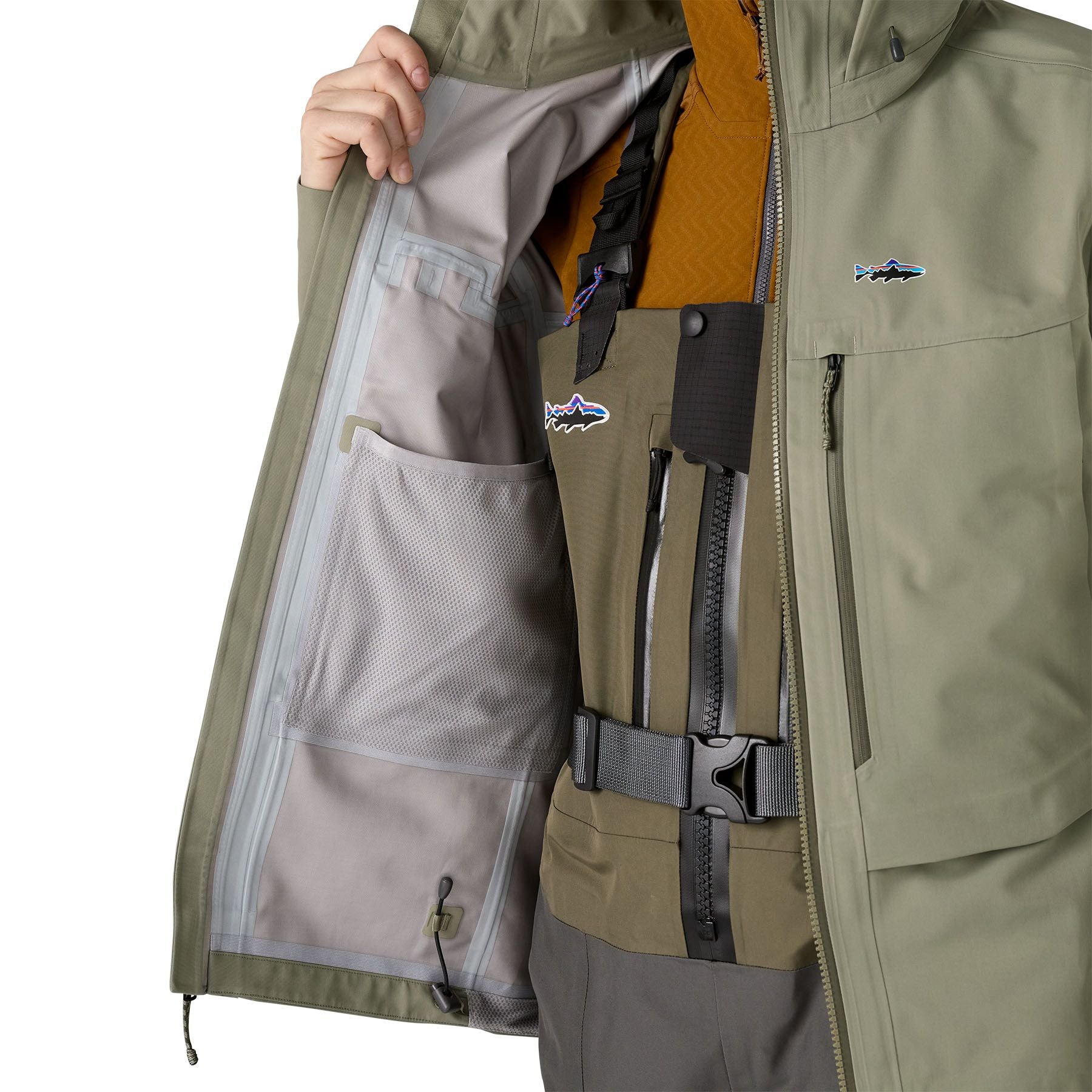 Patagonia Women's Swiftcurrent Wading Jacket River Rock Green