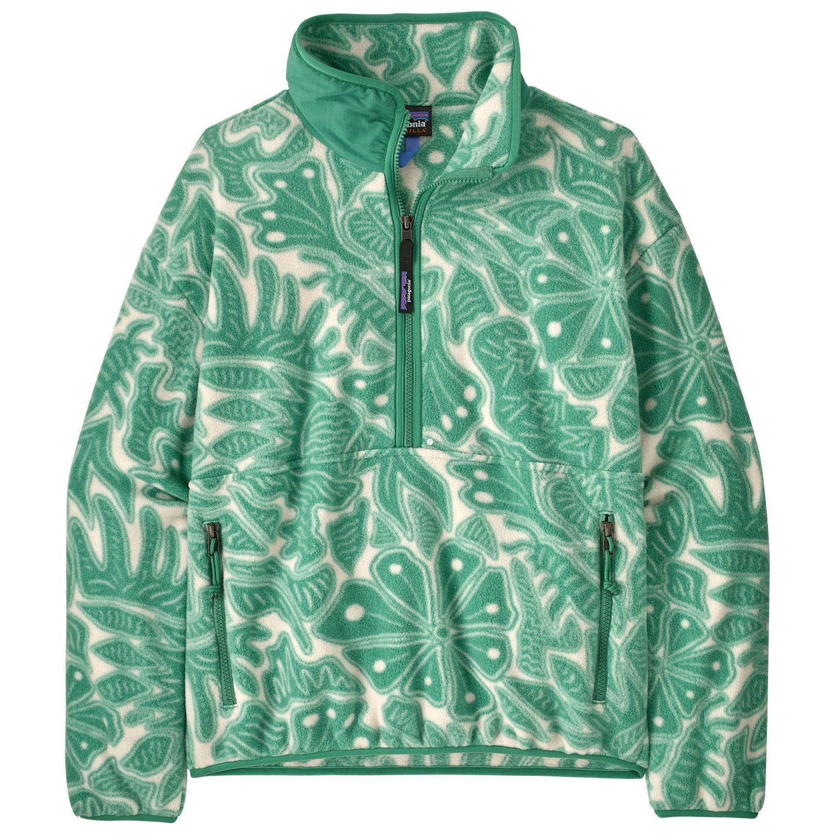Patagonia Women's Synchilla Marsupial Bees and Flowers: Heartleaf Green Image 01