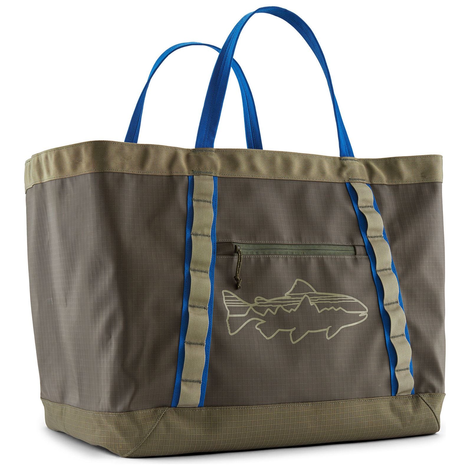Patagonia Black Hole Gear Tote Basin Green with Fitz Trout Image 01