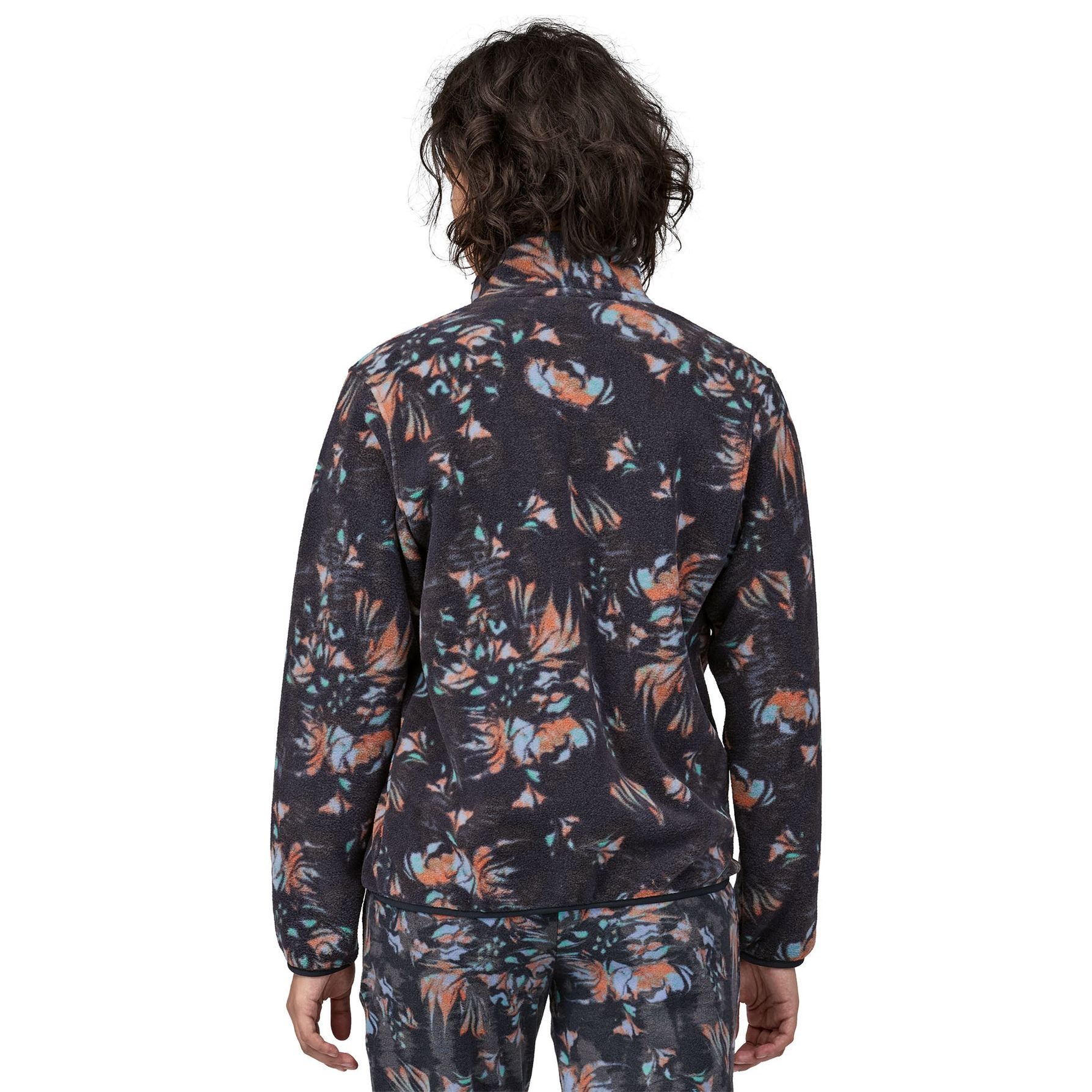 Patagonia Women's Lightweight Synchilla Snap - T Pullover Swirl Floral: Pitch Blue Image 03