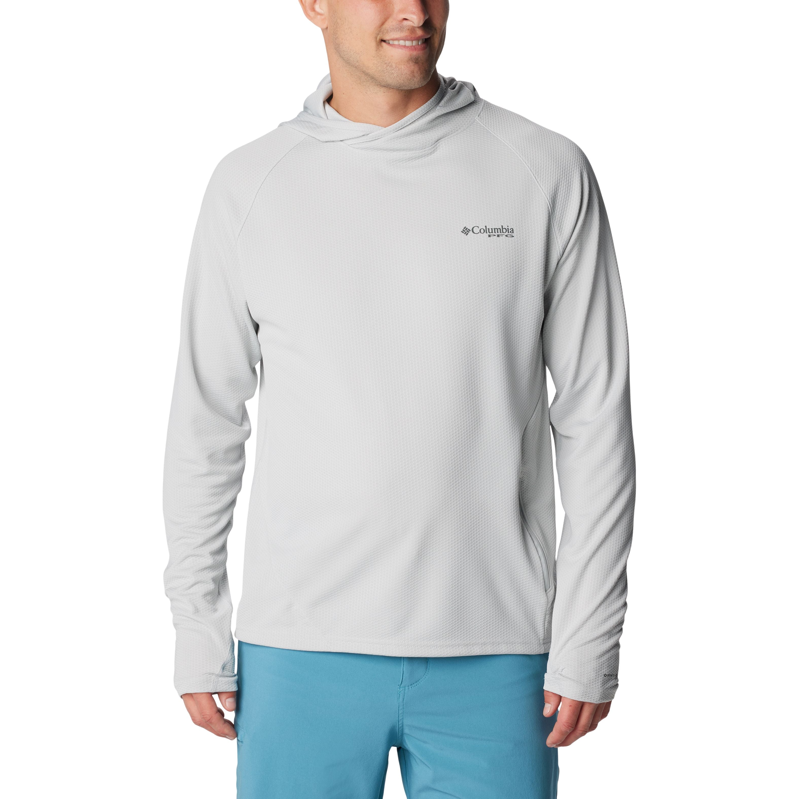 Columbia Men's PFG Solar Stream Elite Hoodie Cool Grey Image 01