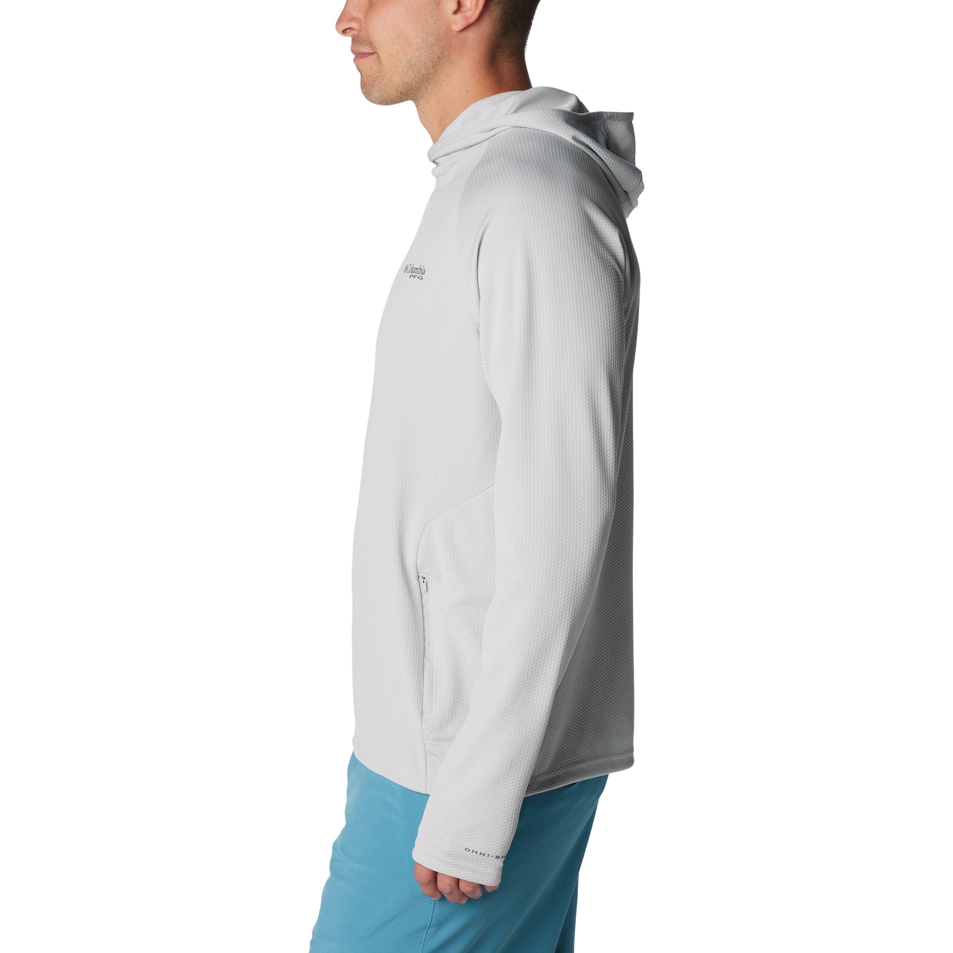 Columbia Men's PFG Solar Stream Elite Hoodie Cool Grey Image 03