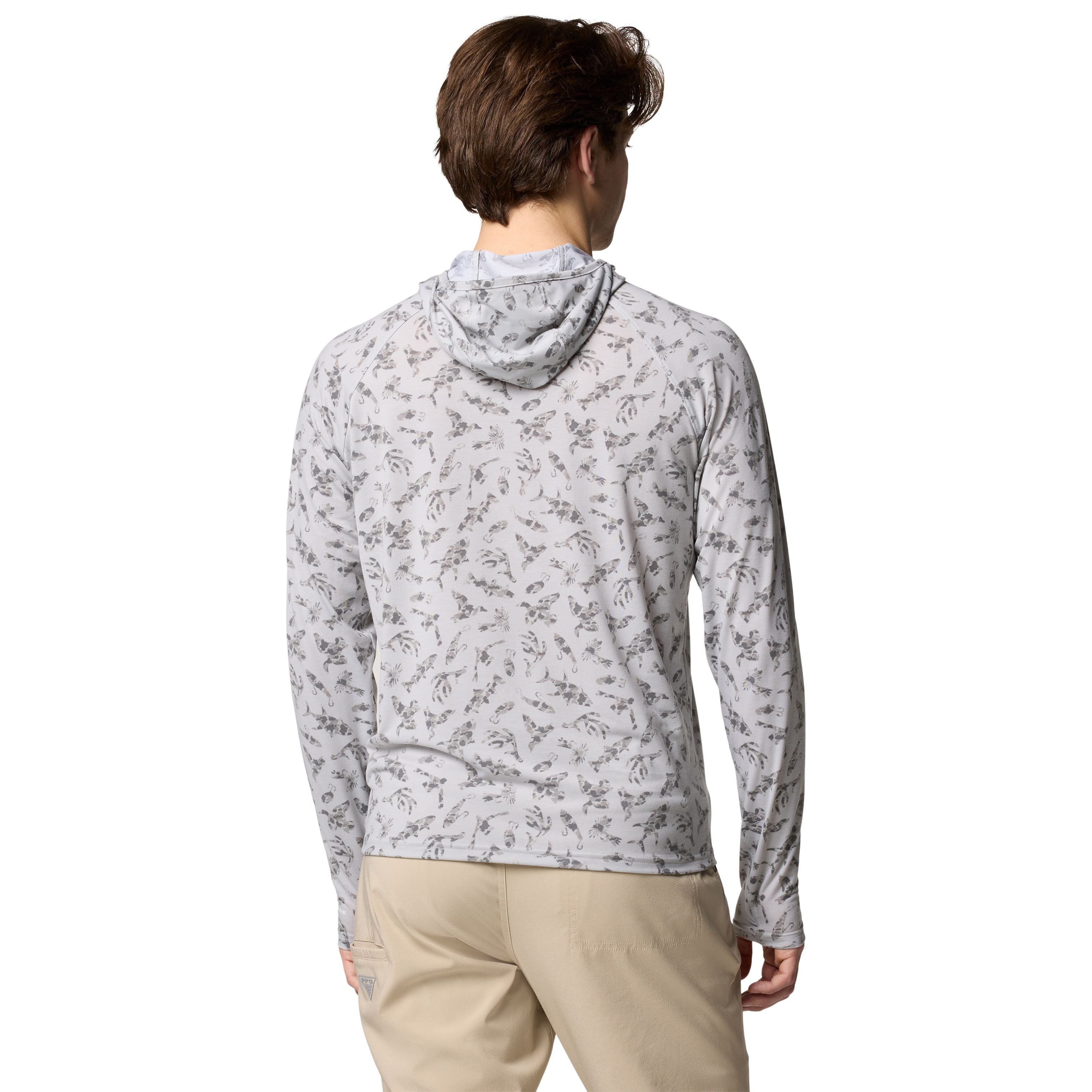 Columbia Men's PFG Uncharted Hoodie Cool Grey Heather Image 02