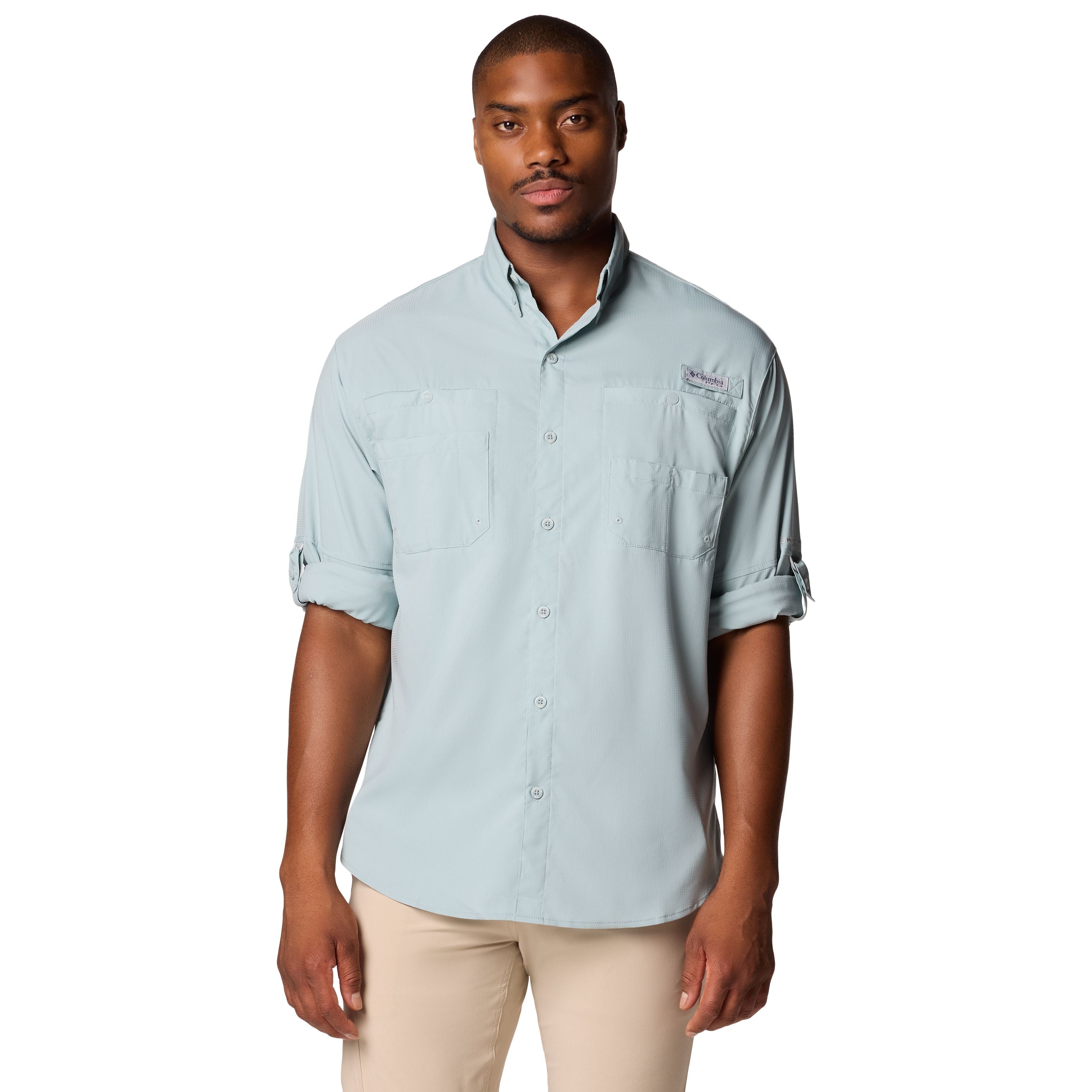 Columbia Men's Tamiami II LS Shirt Crushed Blue Image 01
