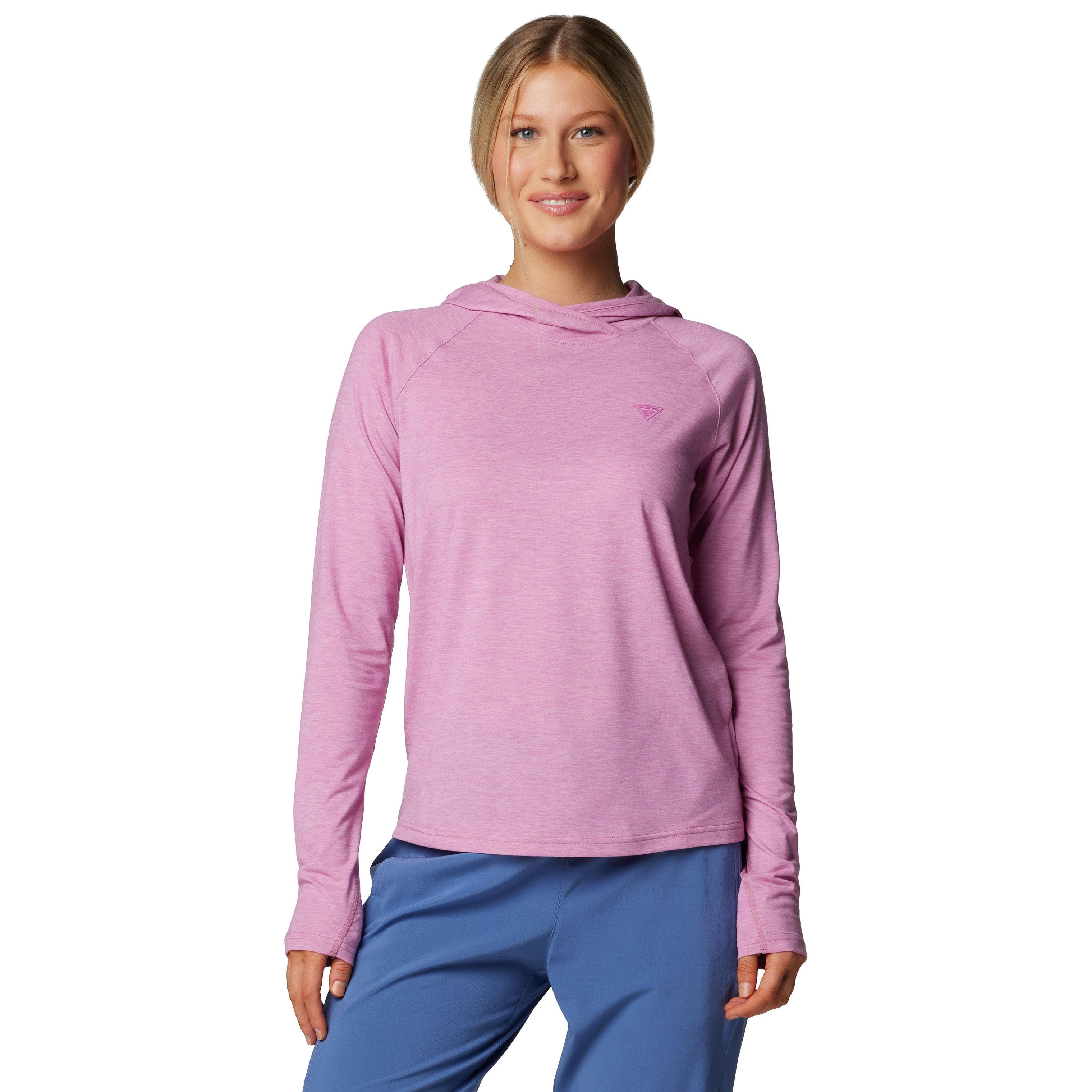 Columbia Women's PFG Uncharted Hoodie Minuet Heather Image 01