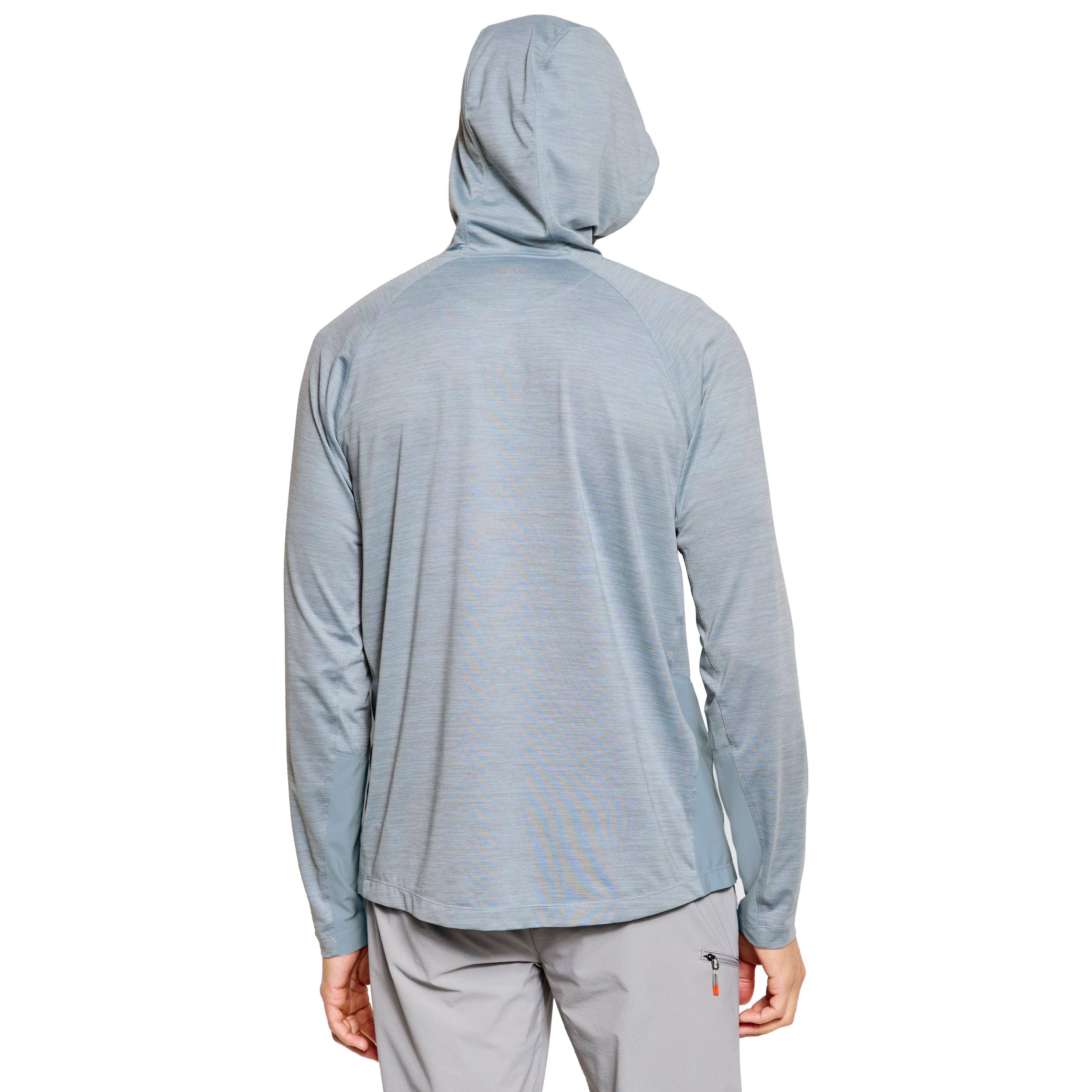 Orvis Men's Pro Sun Hoodie Blue Fog / Titanium Image 05