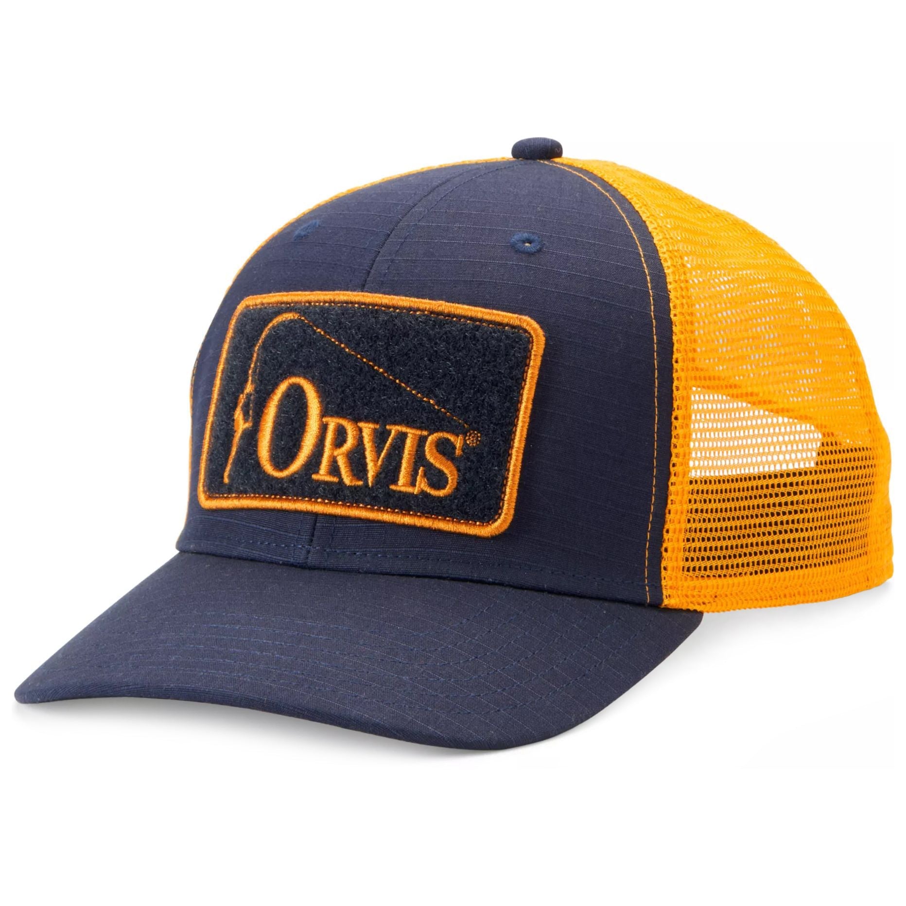 Orvis Ripstop Covert Trucker Hat Navy / Tumeric Image 01