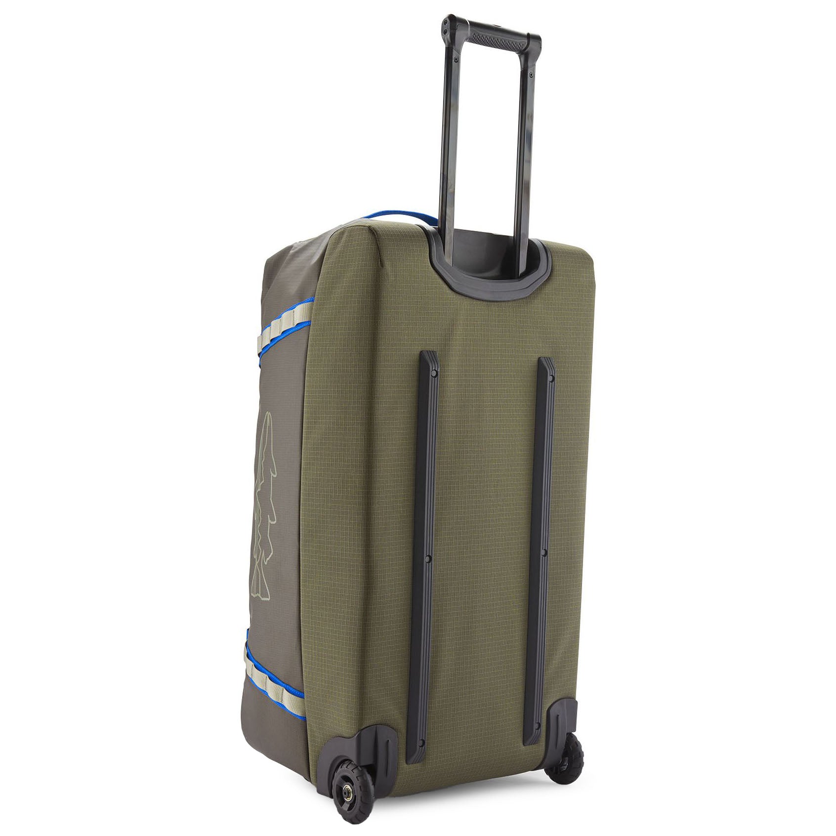 Patagonia Black Hole Wheeled Duffel 100L Basin Green with Fitz Trout Image 02