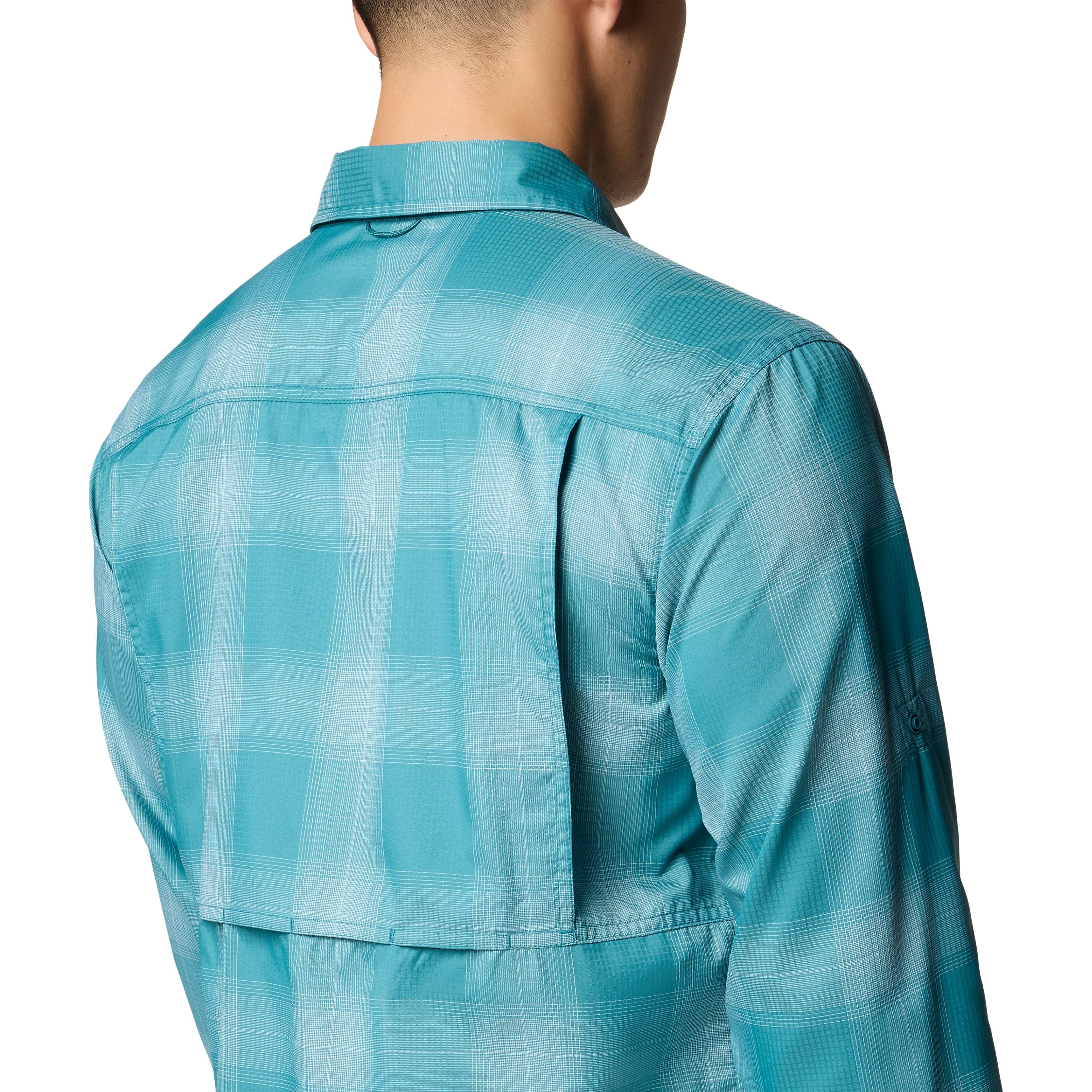 Columbia Men's Silver Ridge Utility Lite Plaid LS River Blue Large Check Image 02