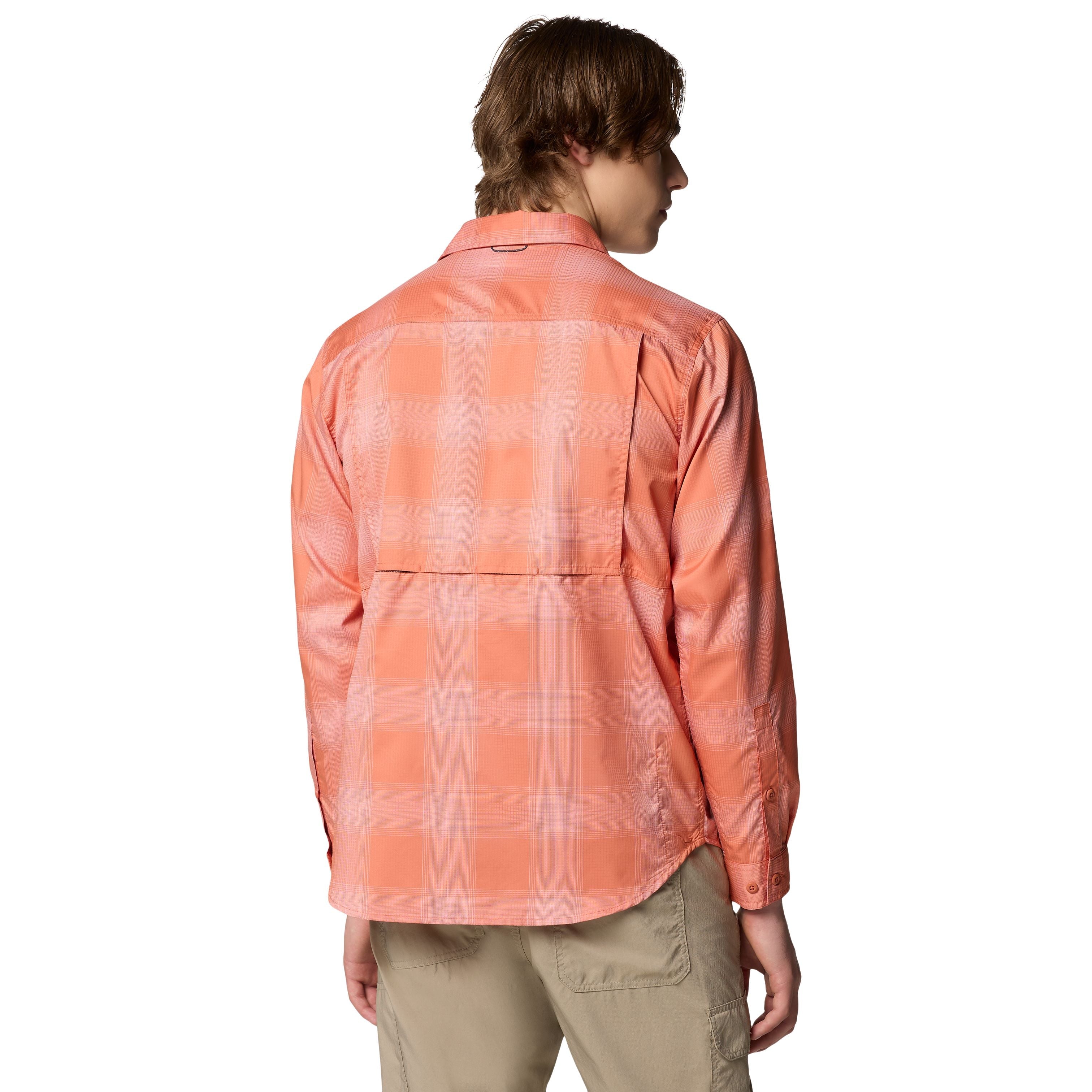 Columbia Men's Silver Ridge Utility Lite Plaid LS Tuscan Large Blur Check Image 01