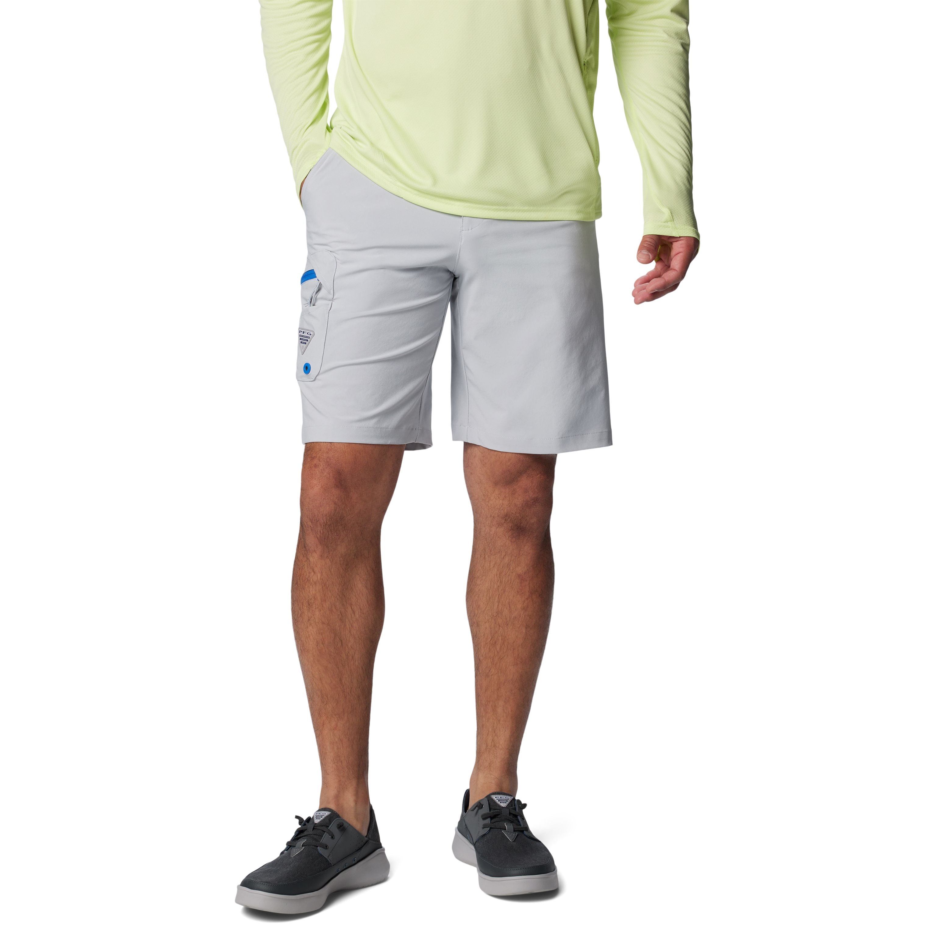 Columbia Men's Terminal Tackle II Short Cool Grey, Vivid Blue Image 01