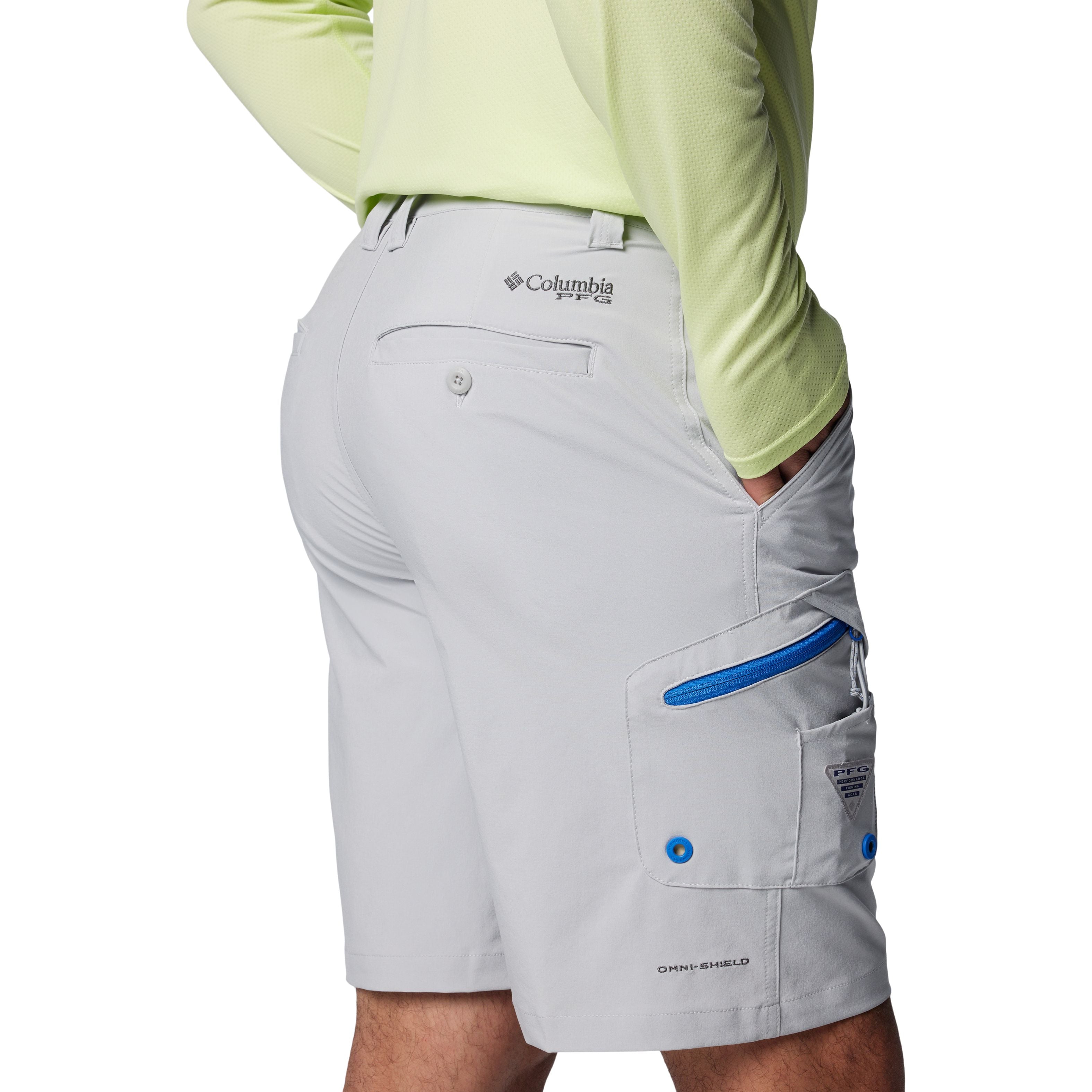 Columbia Men's Terminal Tackle II Short Cool Grey, Vivid Blue Image 06