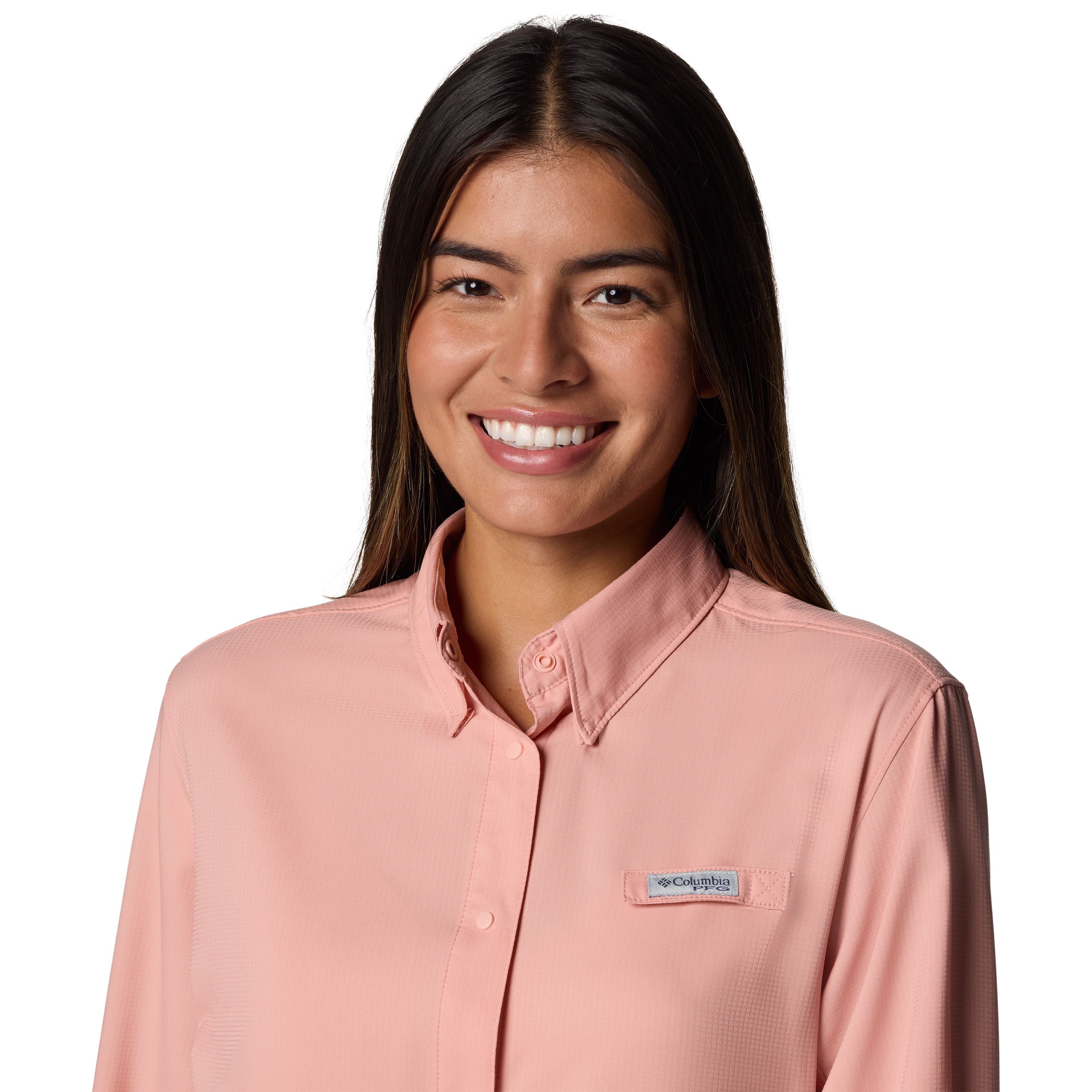 Columbia Women's Tamiami II LS Shirt Faux Pink Image 02