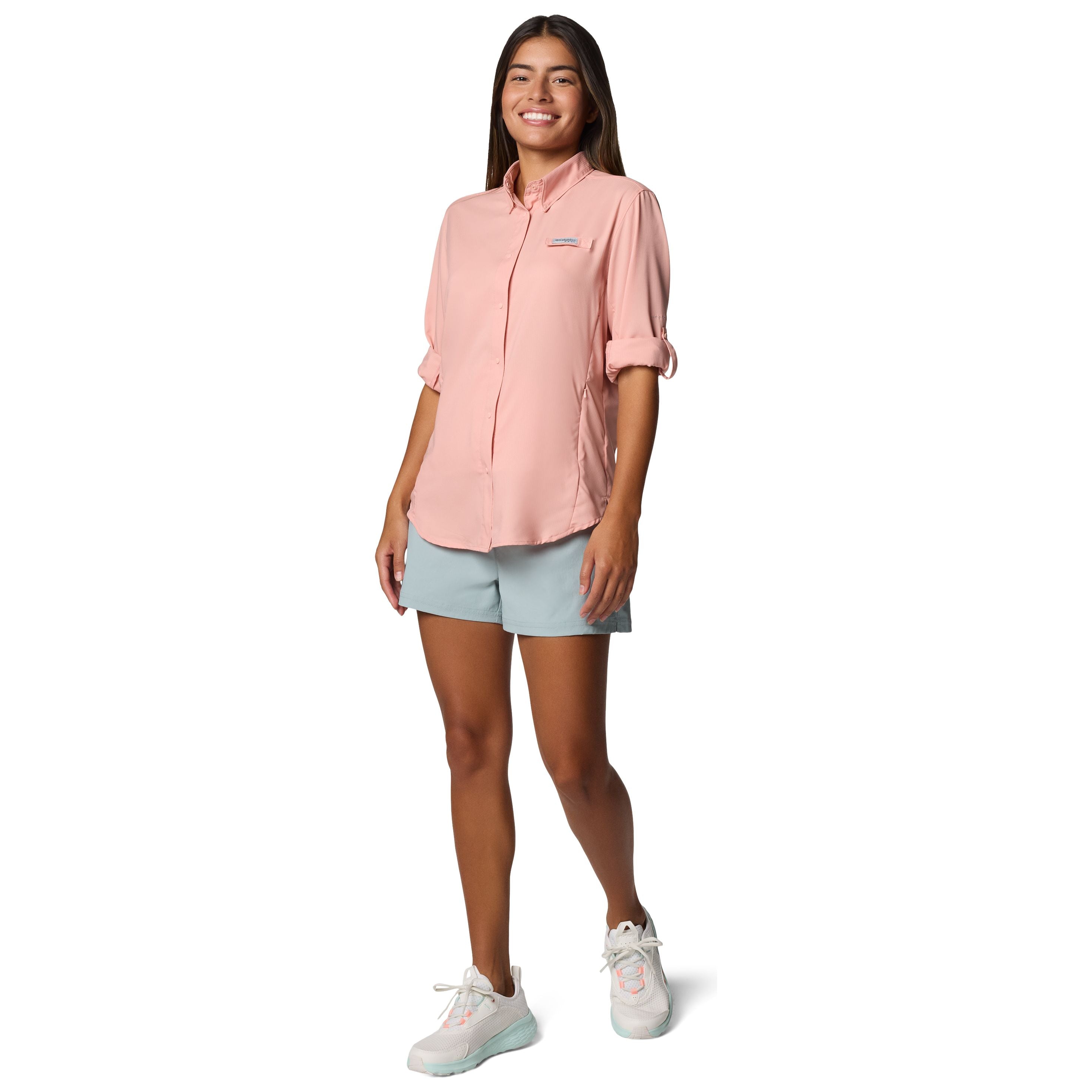 Columbia Women's Tamiami II LS Shirt Faux Pink Image 05