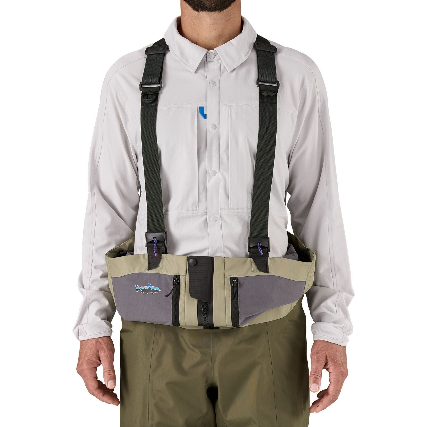 Patagonia Men's Swiftcurrent Traverse Zip-Front Waders River Rock Green Image 05