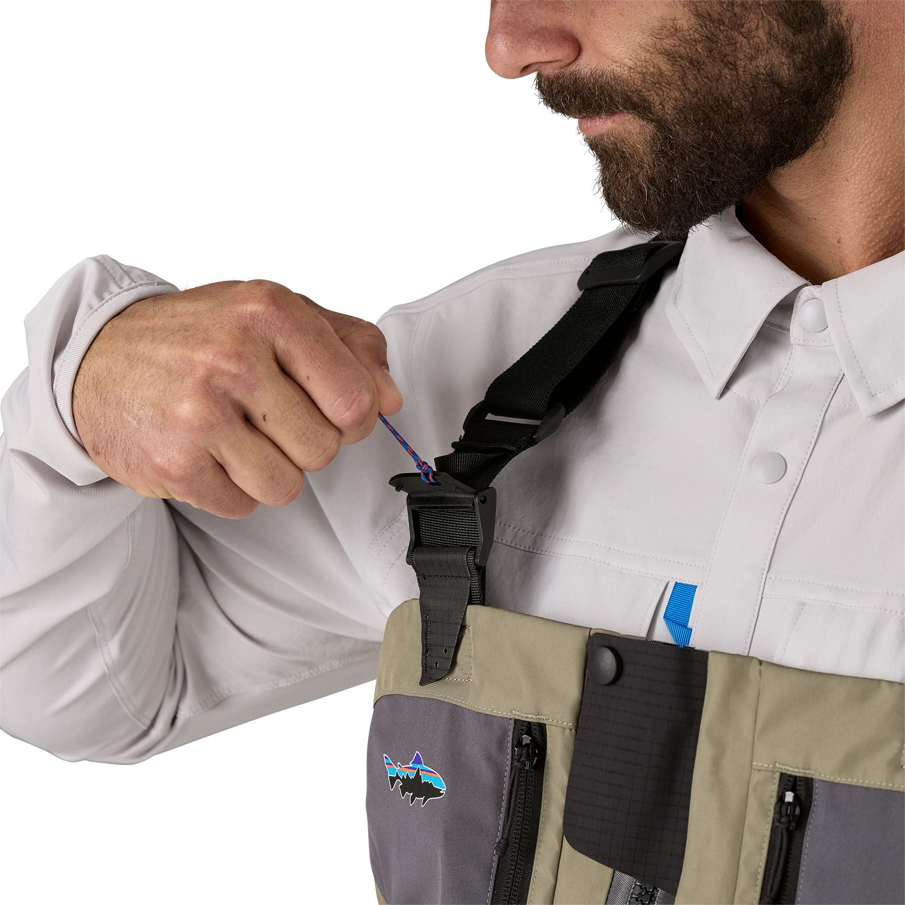 Patagonia Men's Swiftcurrent Traverse Zip-Front Waders River Rock Green Image 07