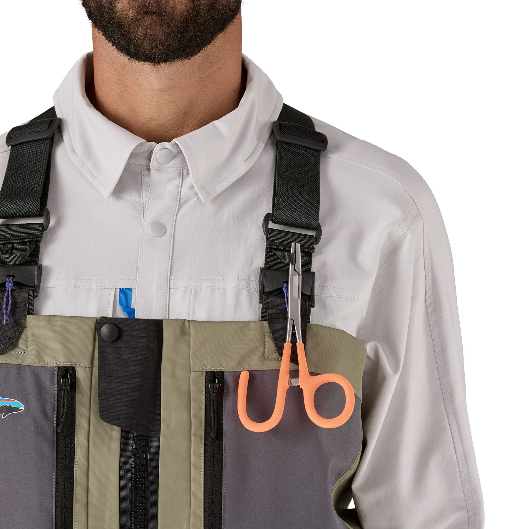 Patagonia Men's Swiftcurrent Traverse Zip-Front Waders River Rock Green Image 08