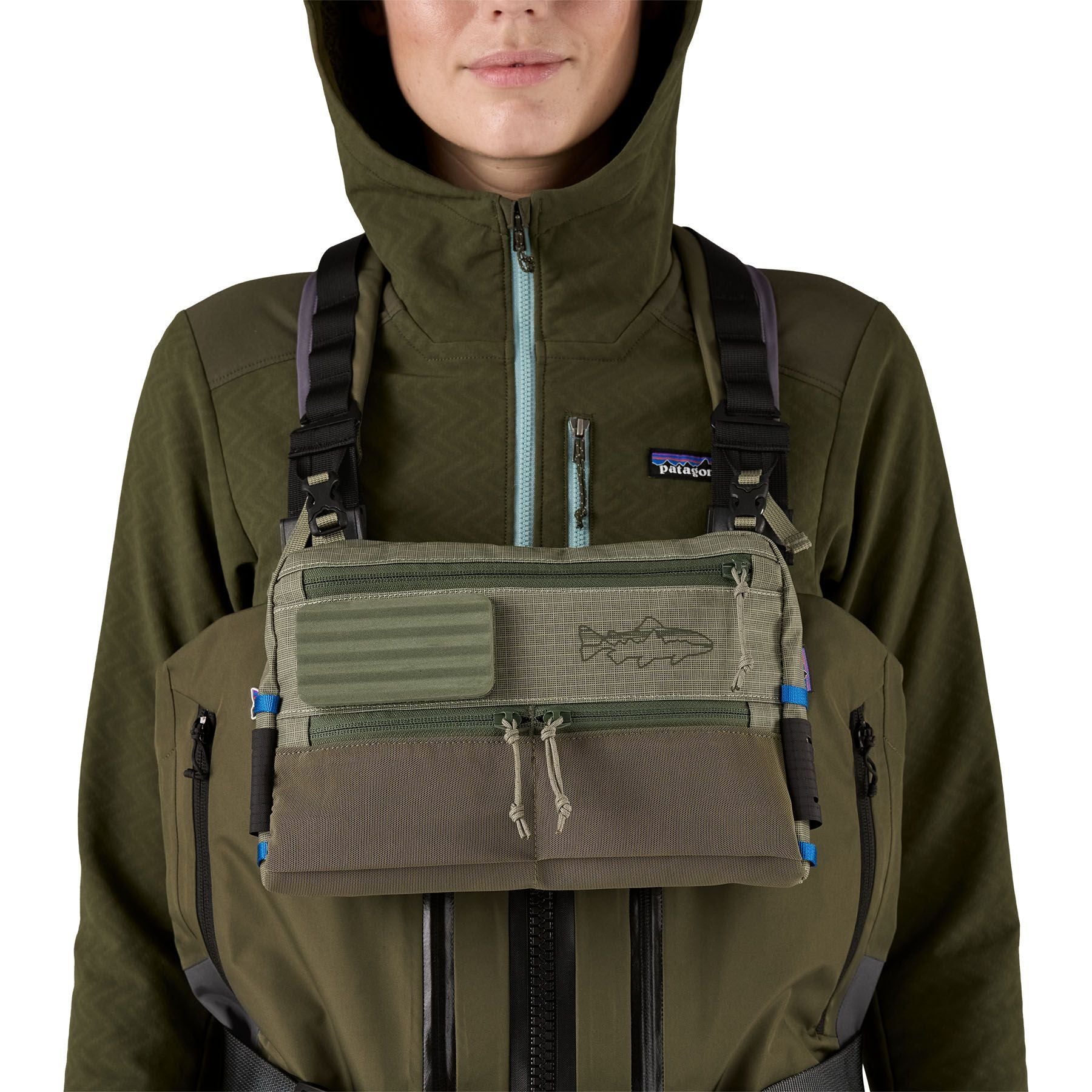 Patagonia Women's Swiftcurrent Expedition Zip-Front Waders Basin Green Image 10