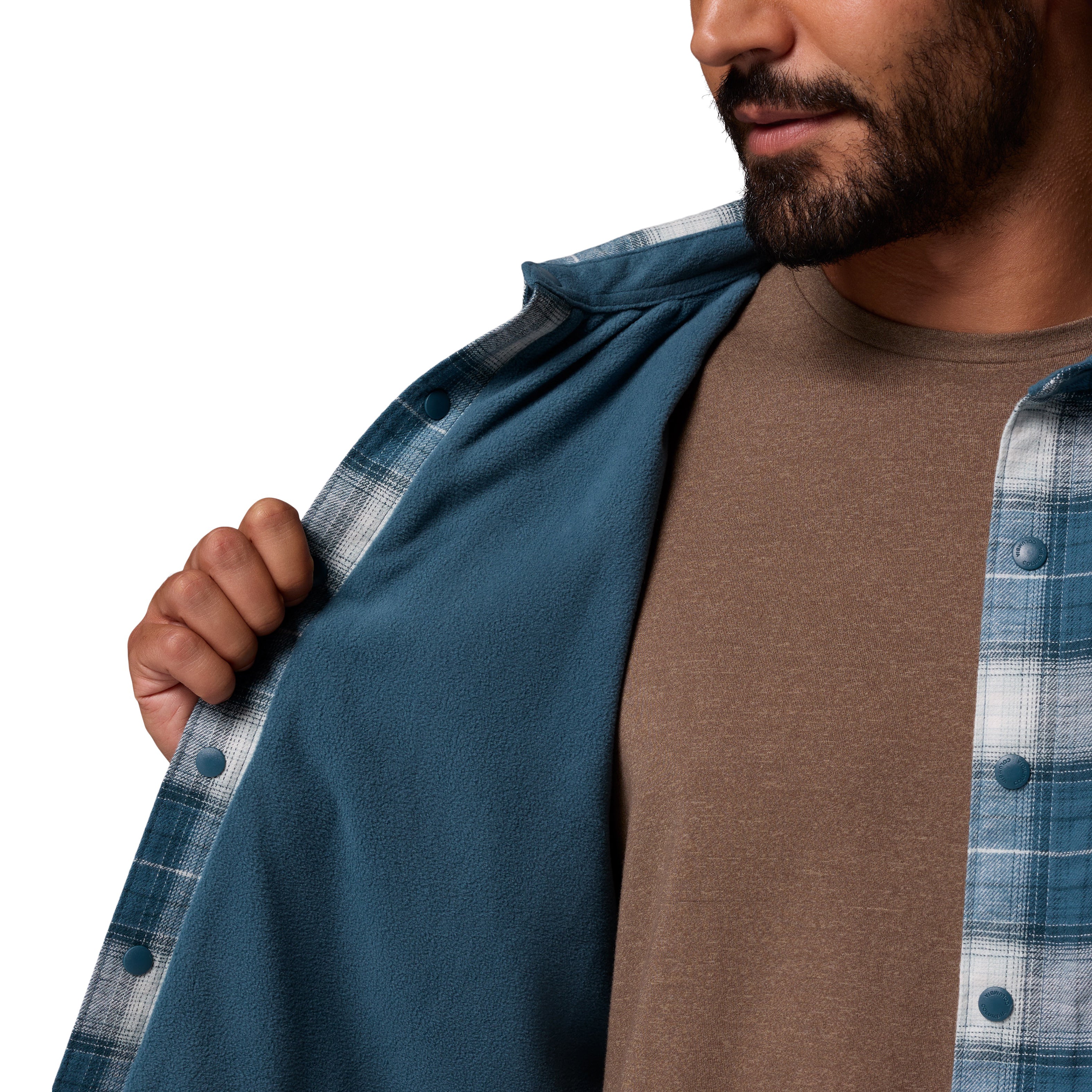 Columbia Men's Cornell Woods Fleece Lined Shirt Jacket Everblue Lumberjack Tartan Image 06