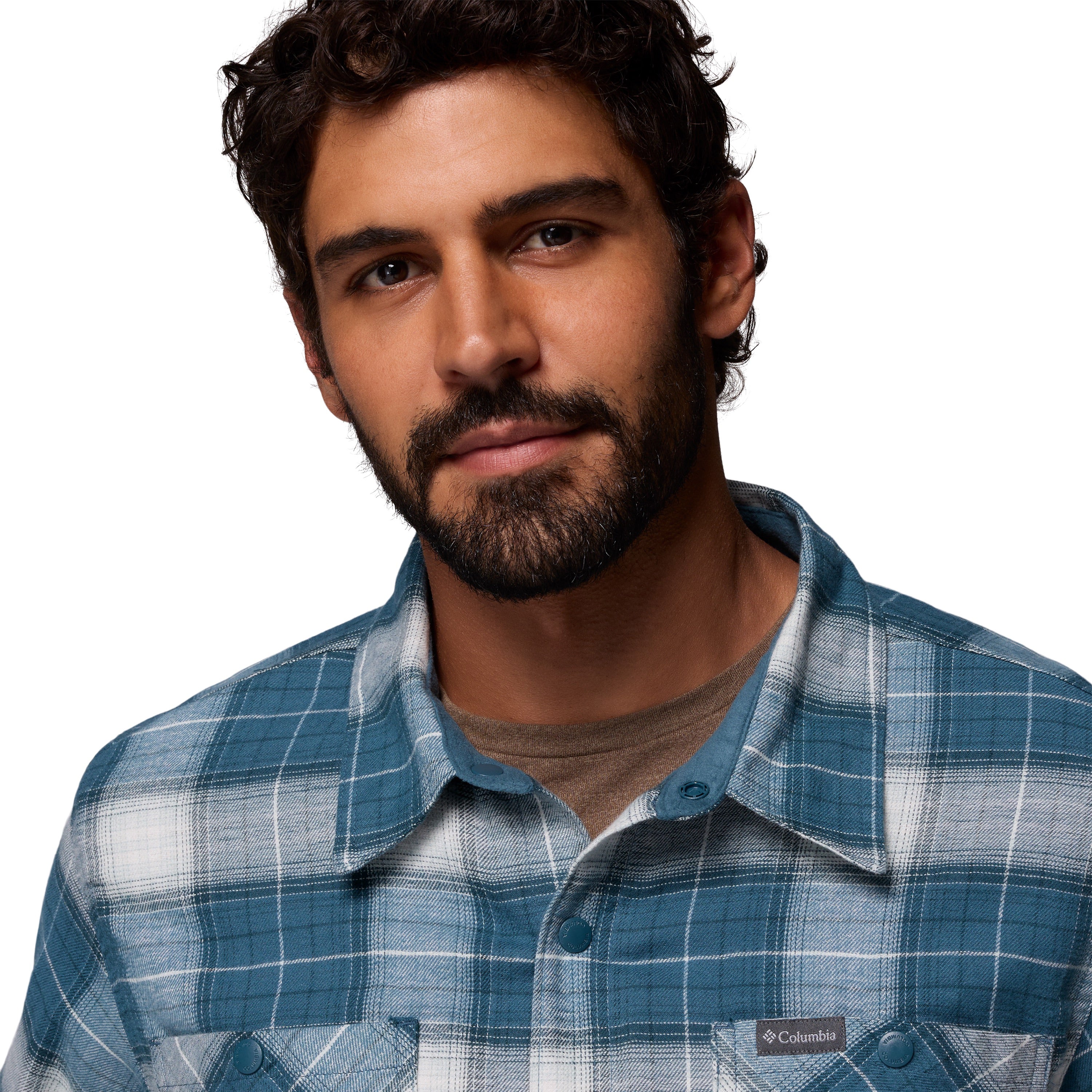 Columbia Men's Cornell Woods Fleece Lined Shirt Jacket Everblue Lumberjack Tartan Image 07