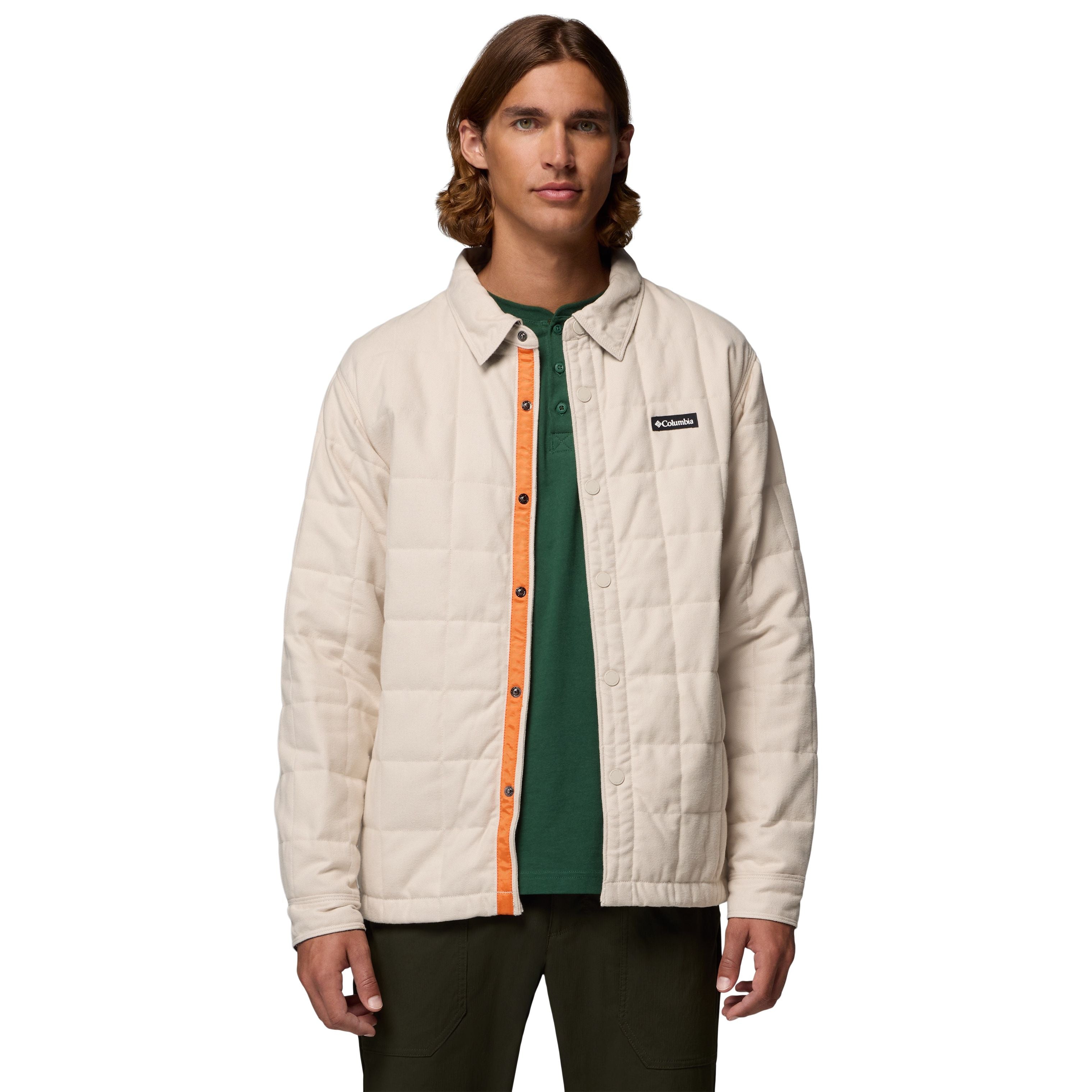 Columbia Men's Landroamer Quilted Shirt Jacket Dark Stone Image 01