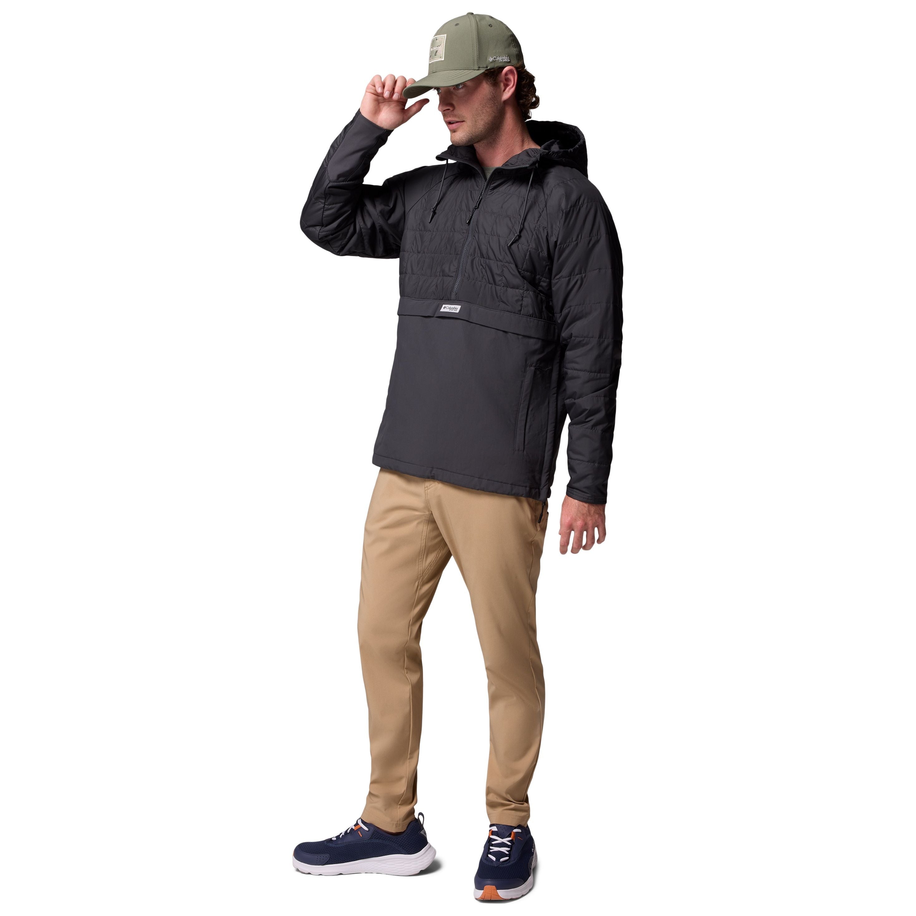 Columbia Men's PFG Uncharted II Insulated Anorak Ancient Fossil, Shark Image 02