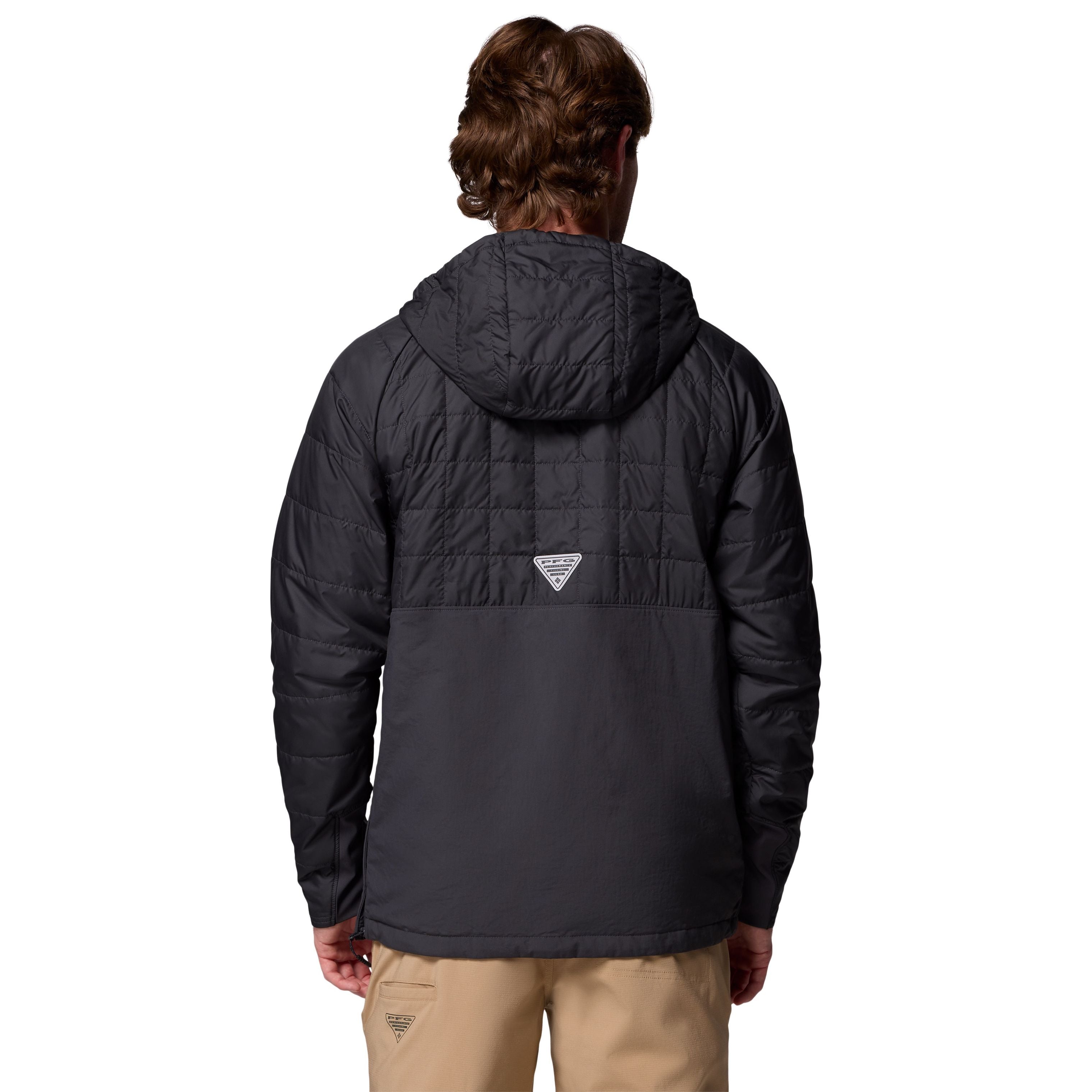 Columbia Men's PFG Uncharted II Insulated Anorak Ancient Fossil, Shark Image 03