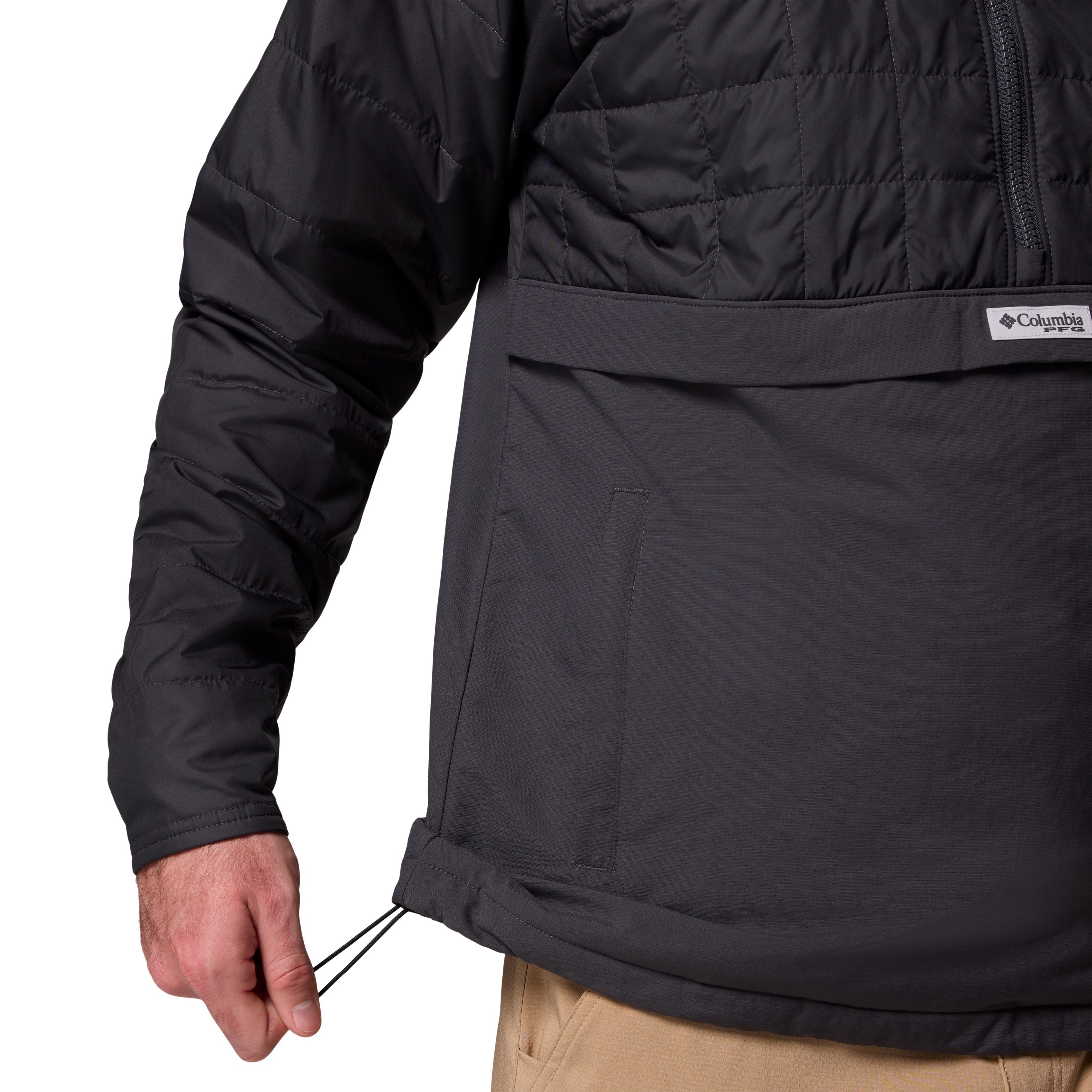 Columbia Men's PFG Uncharted II Insulated Anorak Ancient Fossil, Shark Image 08