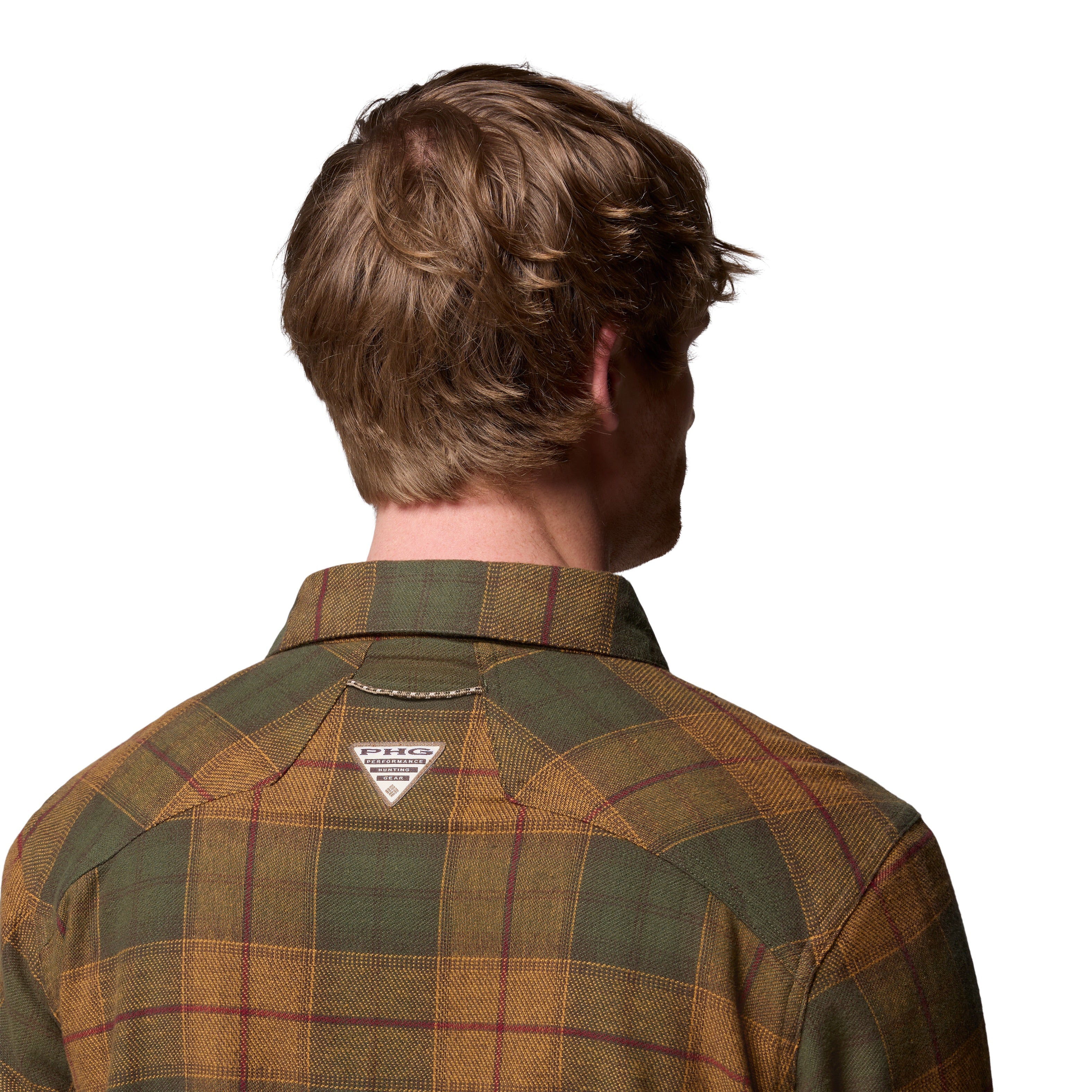 Columbia Men's Saddle Point Warm Lined Flannel Surplus Green Iron Sight Buffalo Image 09