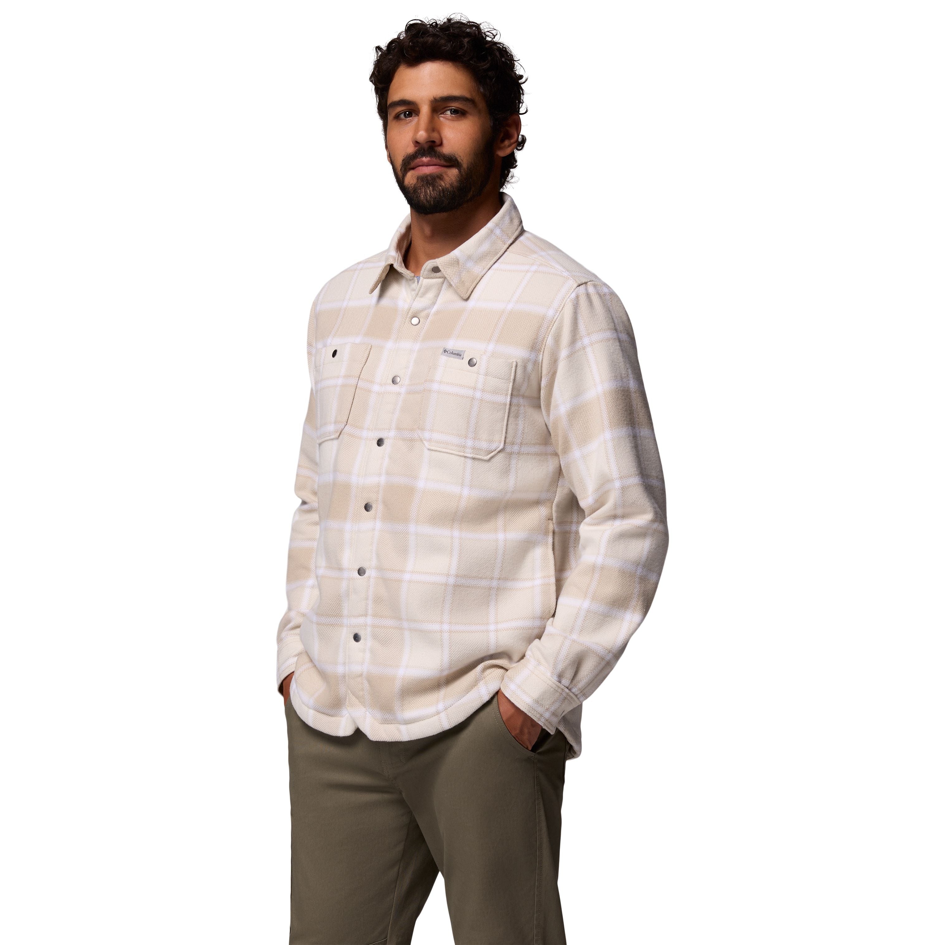 Columbia Men's Windward II Shirt Jacket Ancient Fossil Image 04