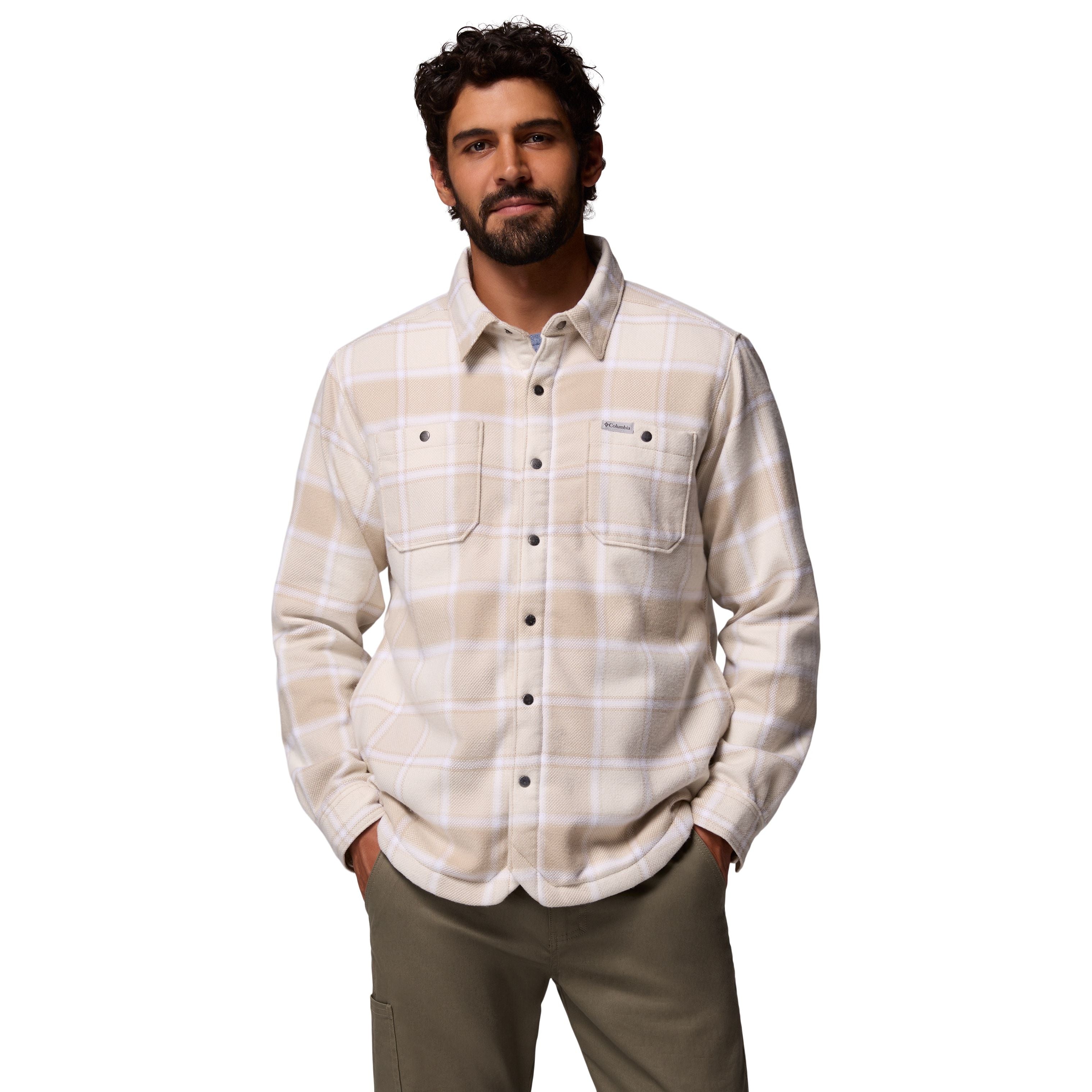 Columbia Men's Windward II Shirt Jacket Ancient Fossil Image 05