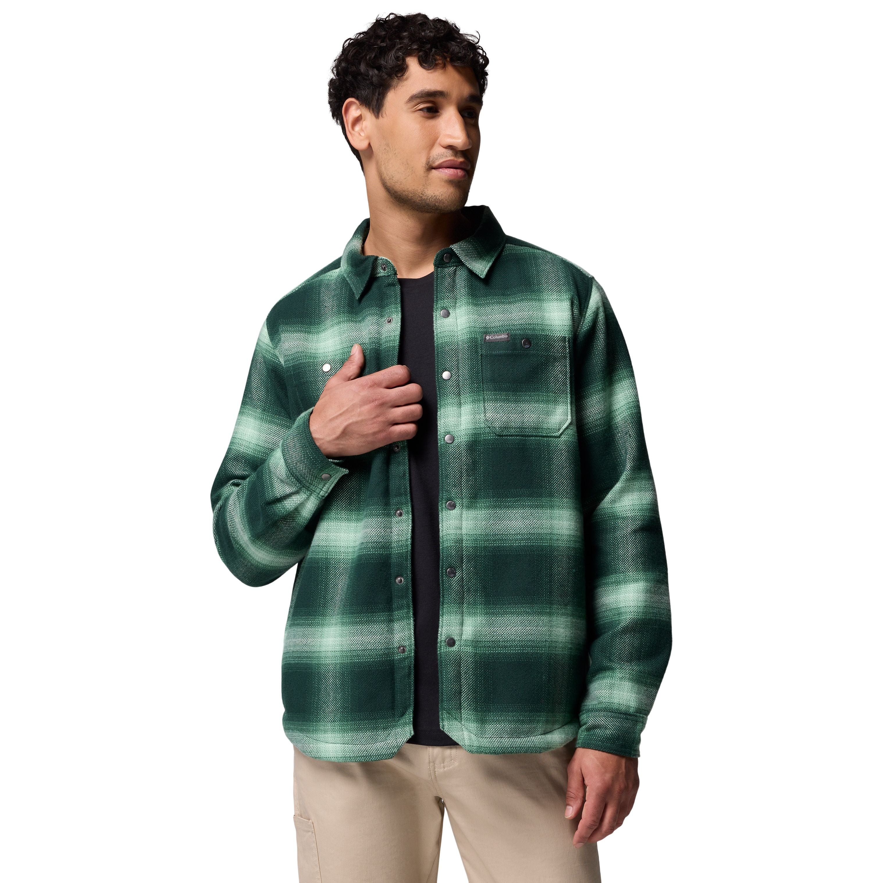 Columbia Men's Windward II Shirt Jacket Rain Forest Blurred Ombre Image 05